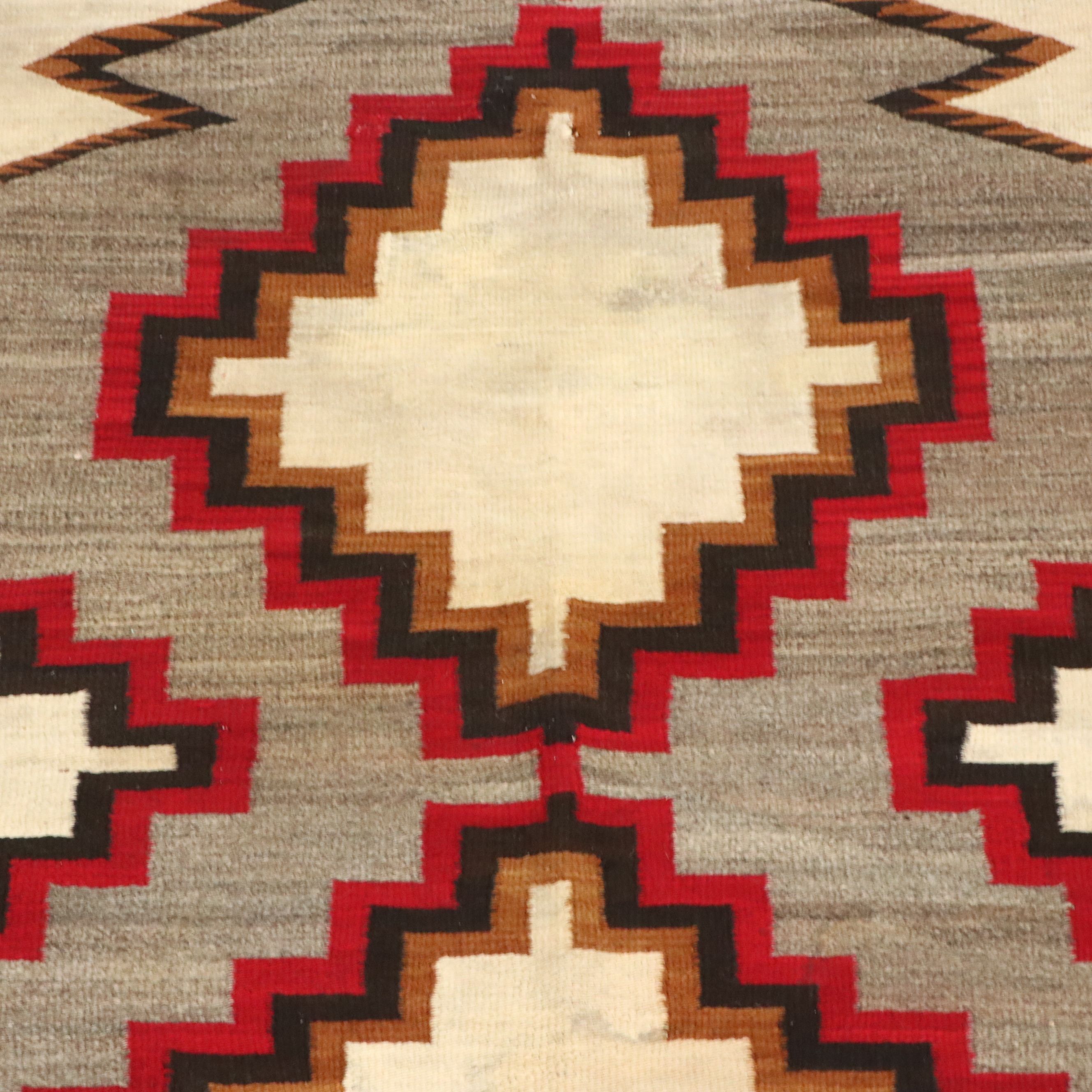 3'10 x 7'6 Handwoven Navajo Ganado Style Eye Dazzler Area Rug