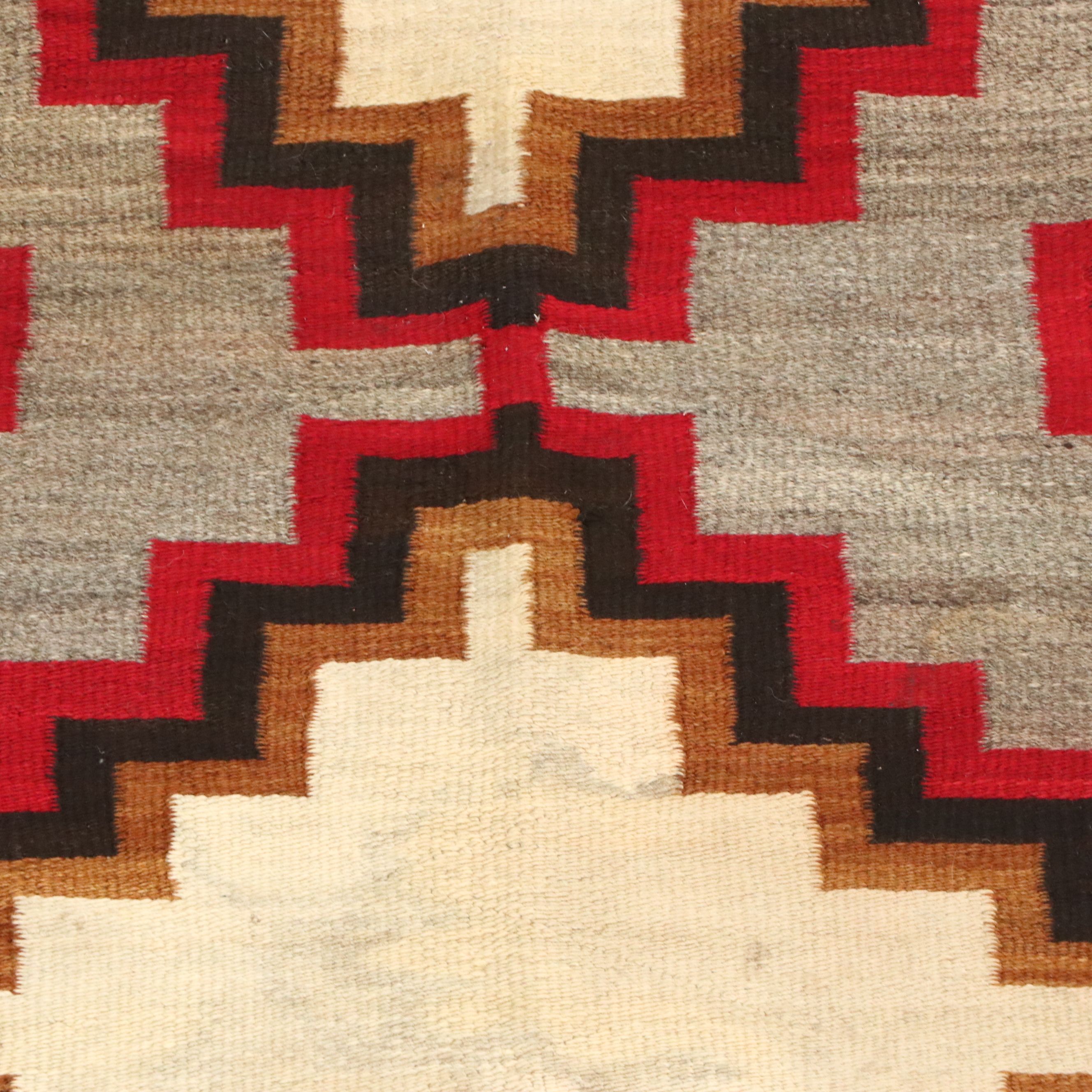 3'10 x 7'6 Handwoven Navajo Ganado Style Eye Dazzler Area Rug