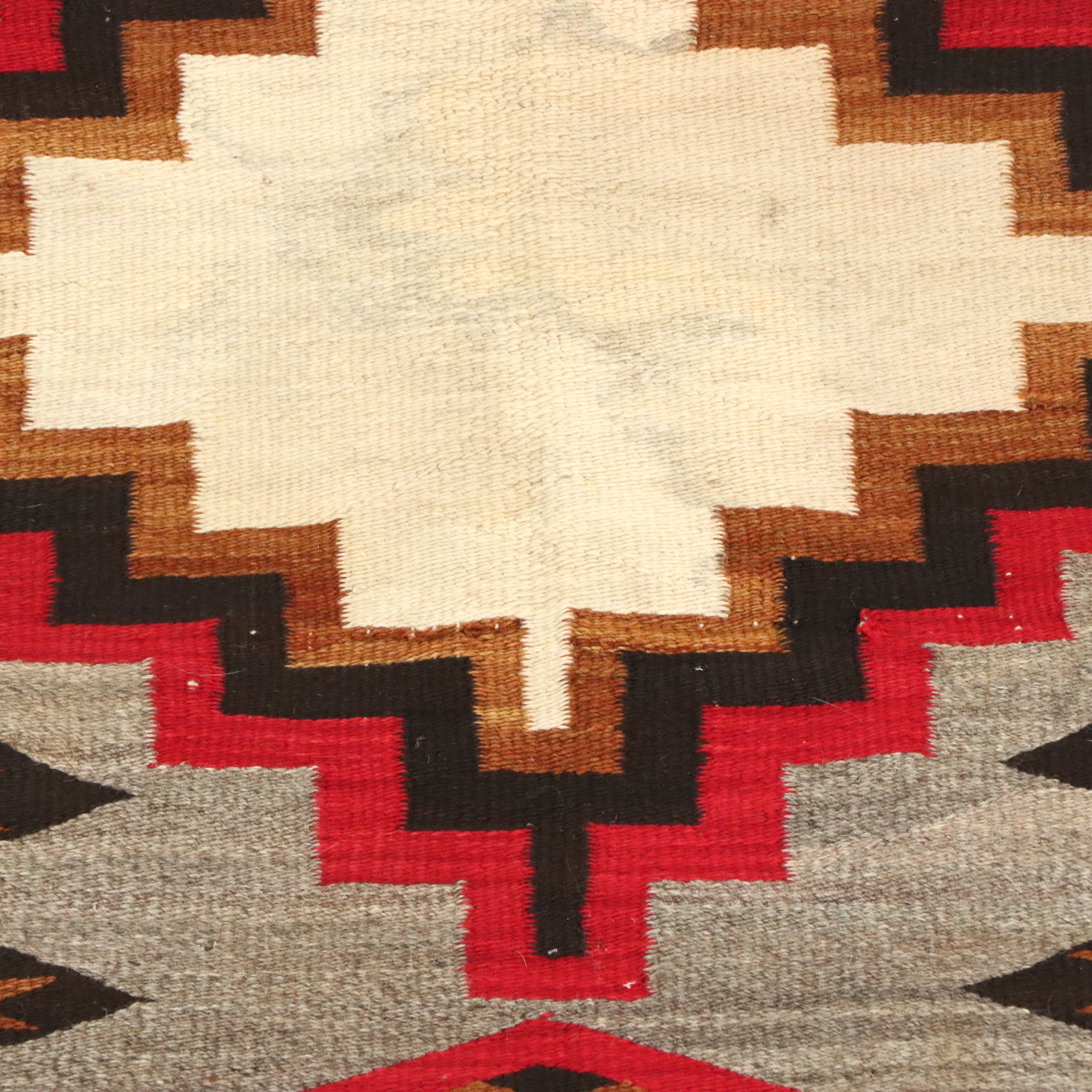 3'10 x 7'6 Handwoven Navajo Ganado Style Eye Dazzler Area Rug
