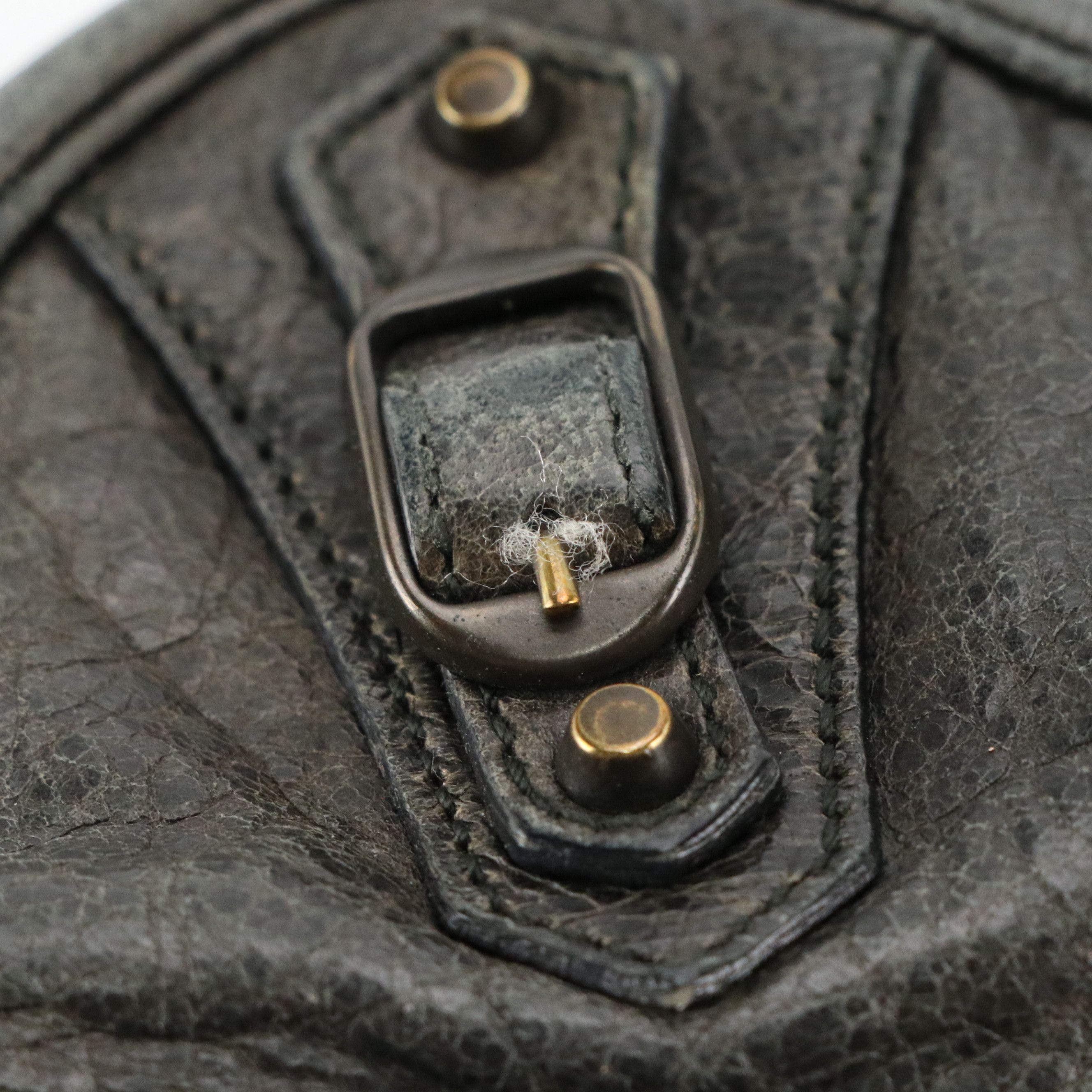 Balenciaga Hip Crossbody Bag in Gris Fossile Agneau Leather