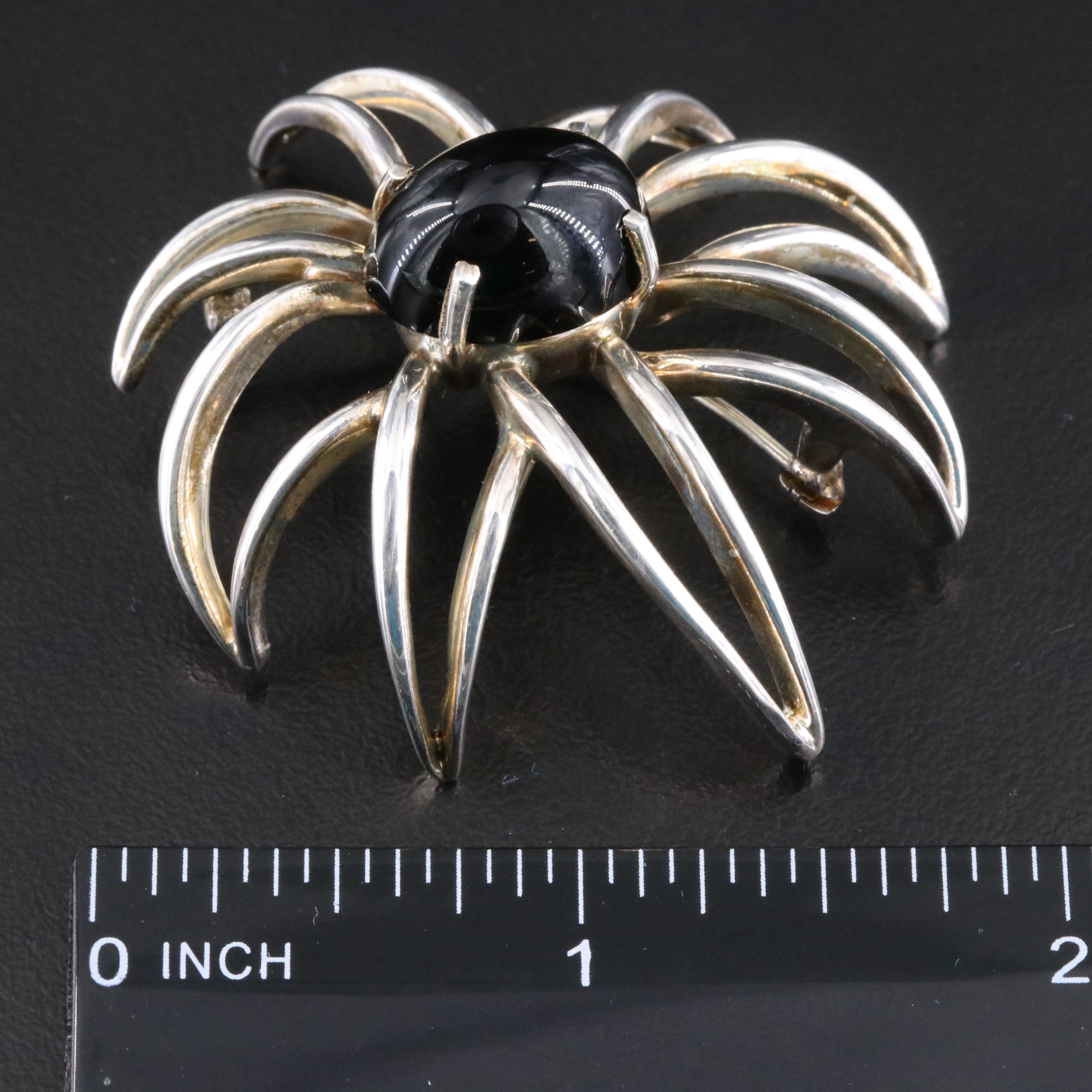 Tiffany & Co. Sterling and Black Onyx Fireworks Brooch