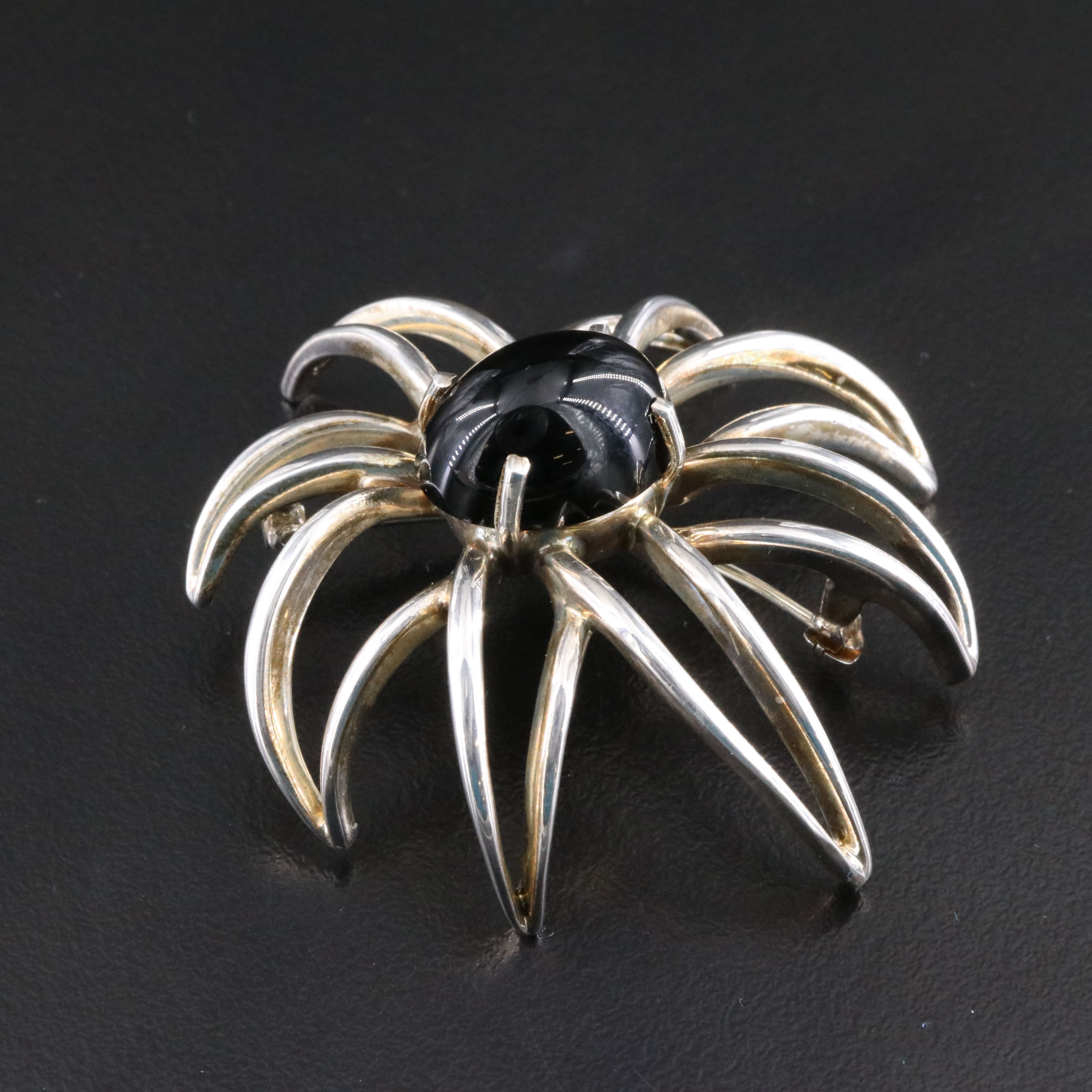 Tiffany & Co. Sterling and Black Onyx Fireworks Brooch