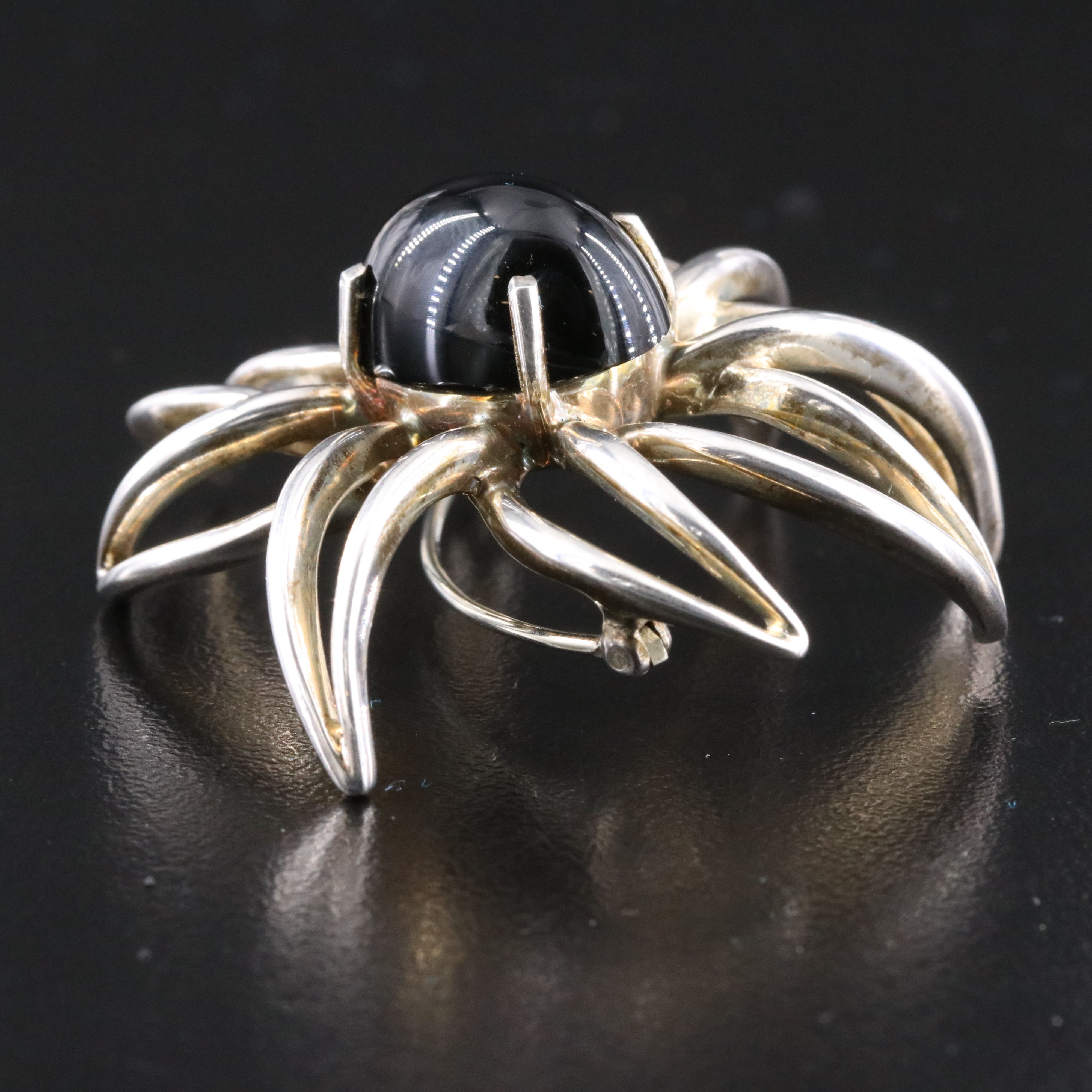 Tiffany & Co. Sterling and Black Onyx Fireworks Brooch