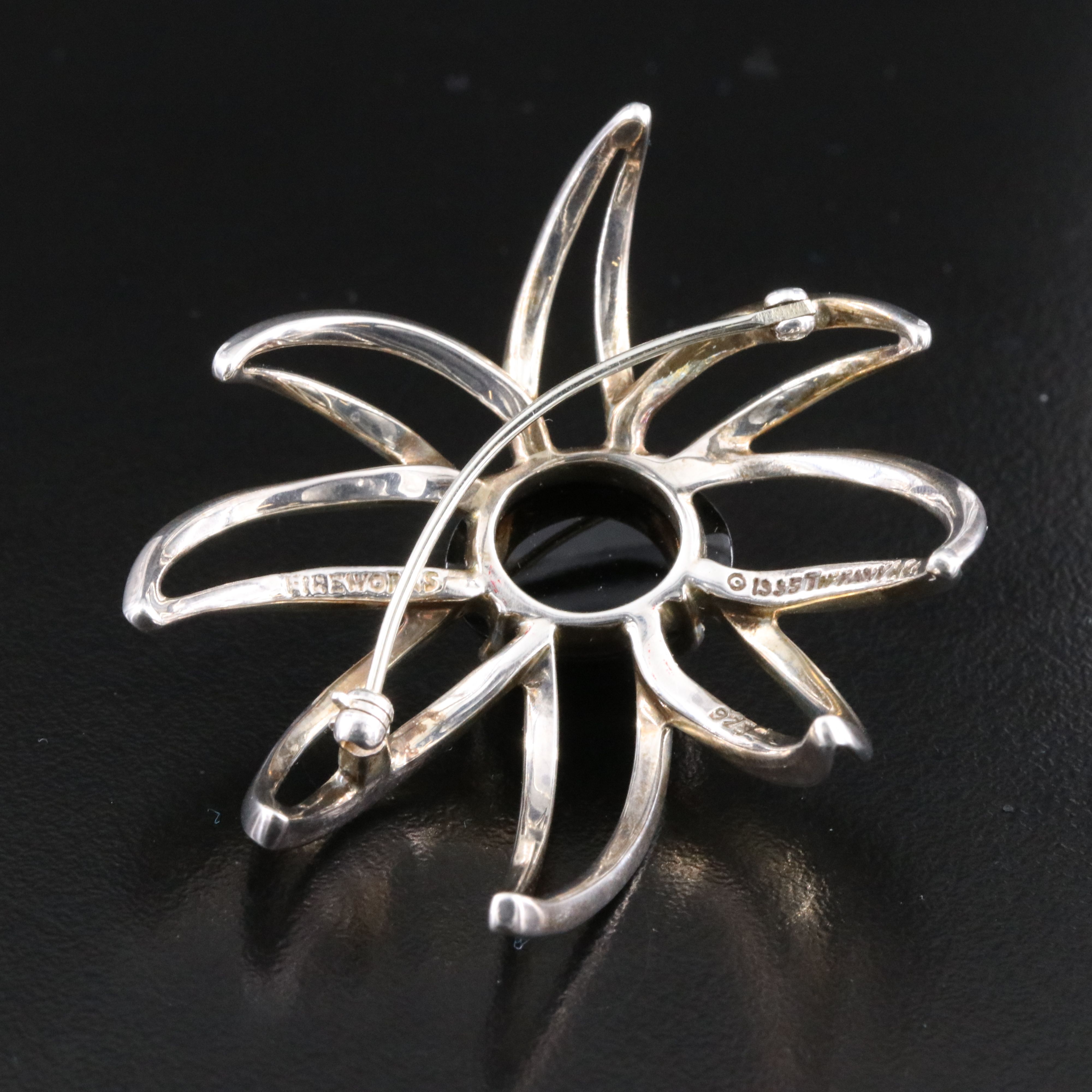 Tiffany & Co. Sterling and Black Onyx Fireworks Brooch