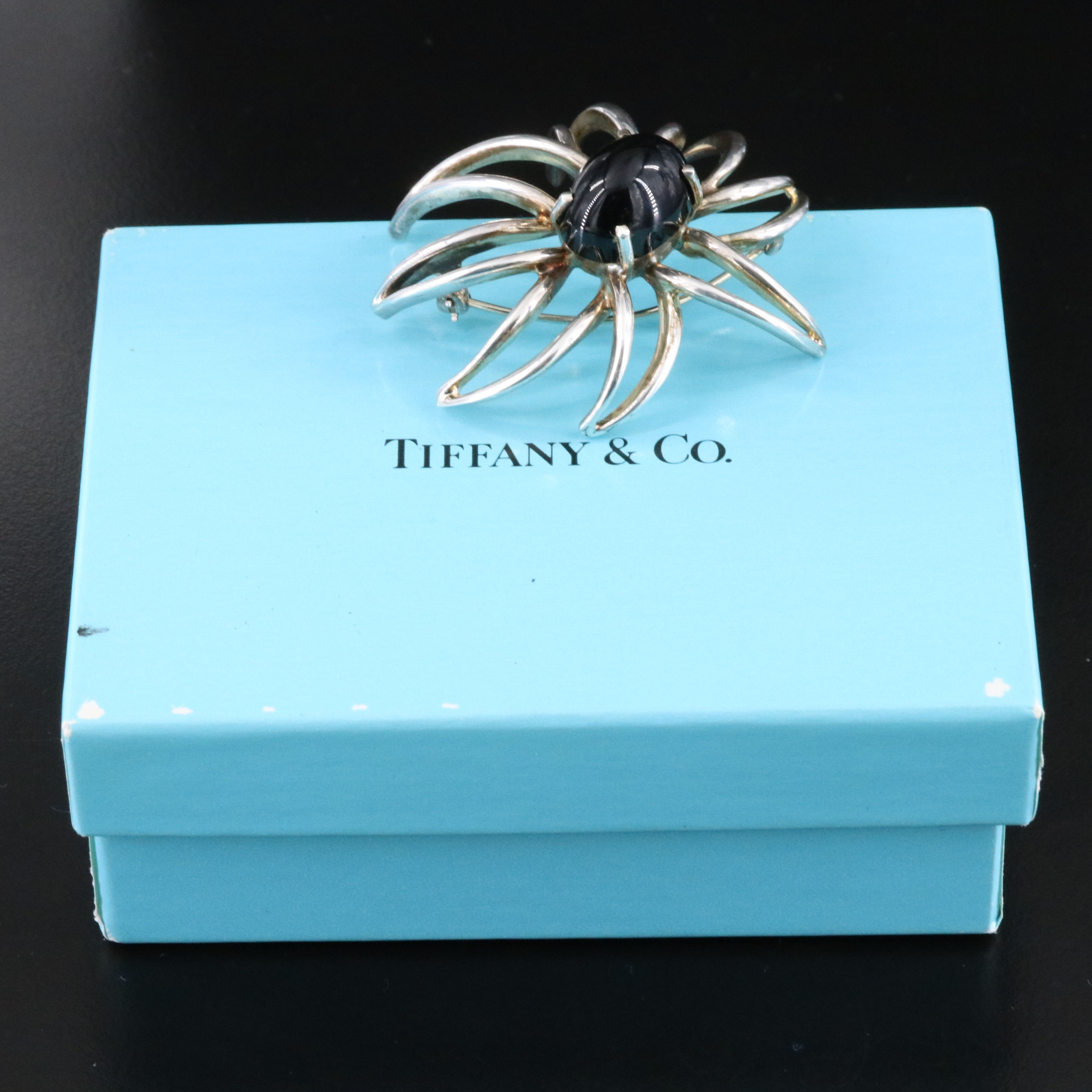 Tiffany & Co. Sterling and Black Onyx Fireworks Brooch