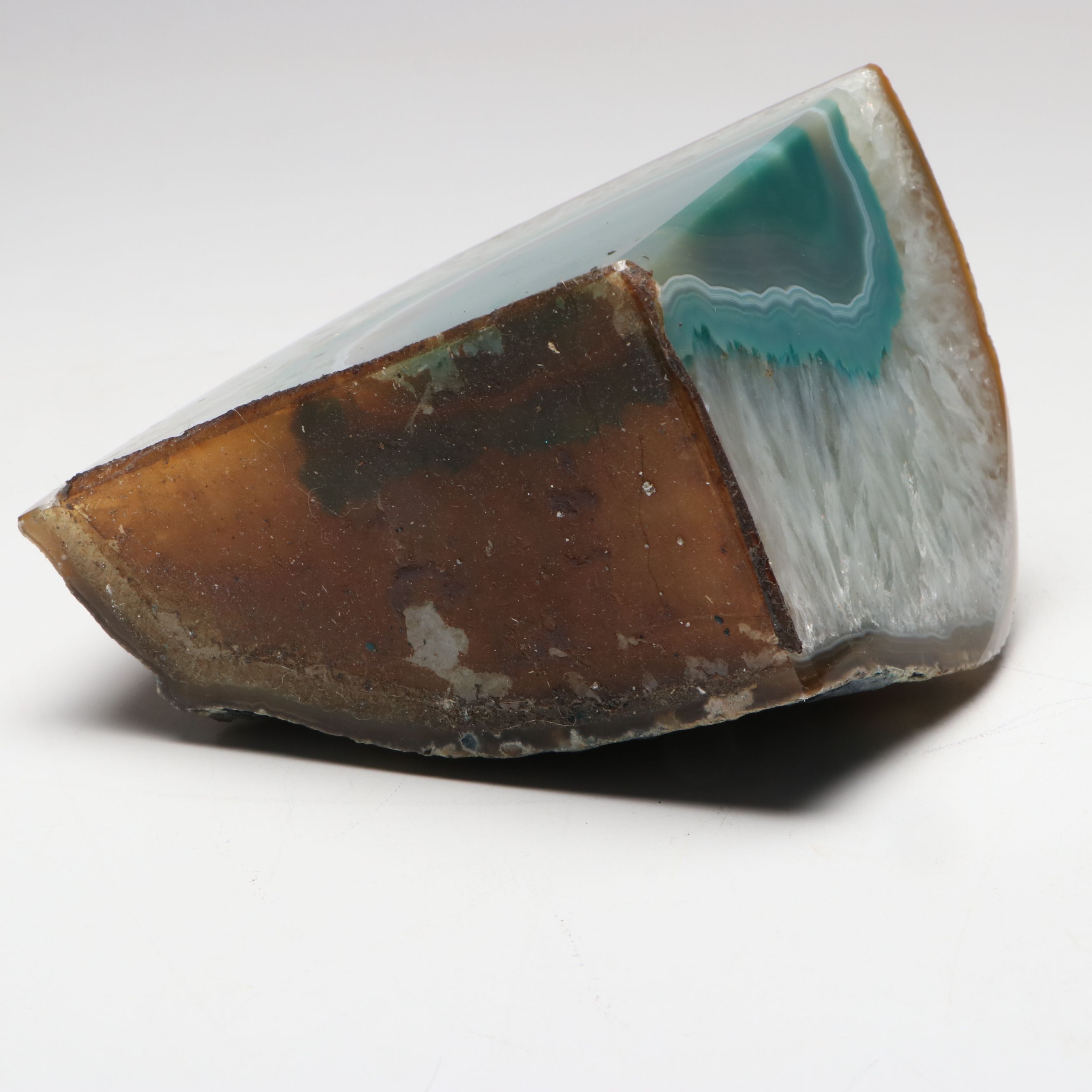 Polished Agate Geode Bookend