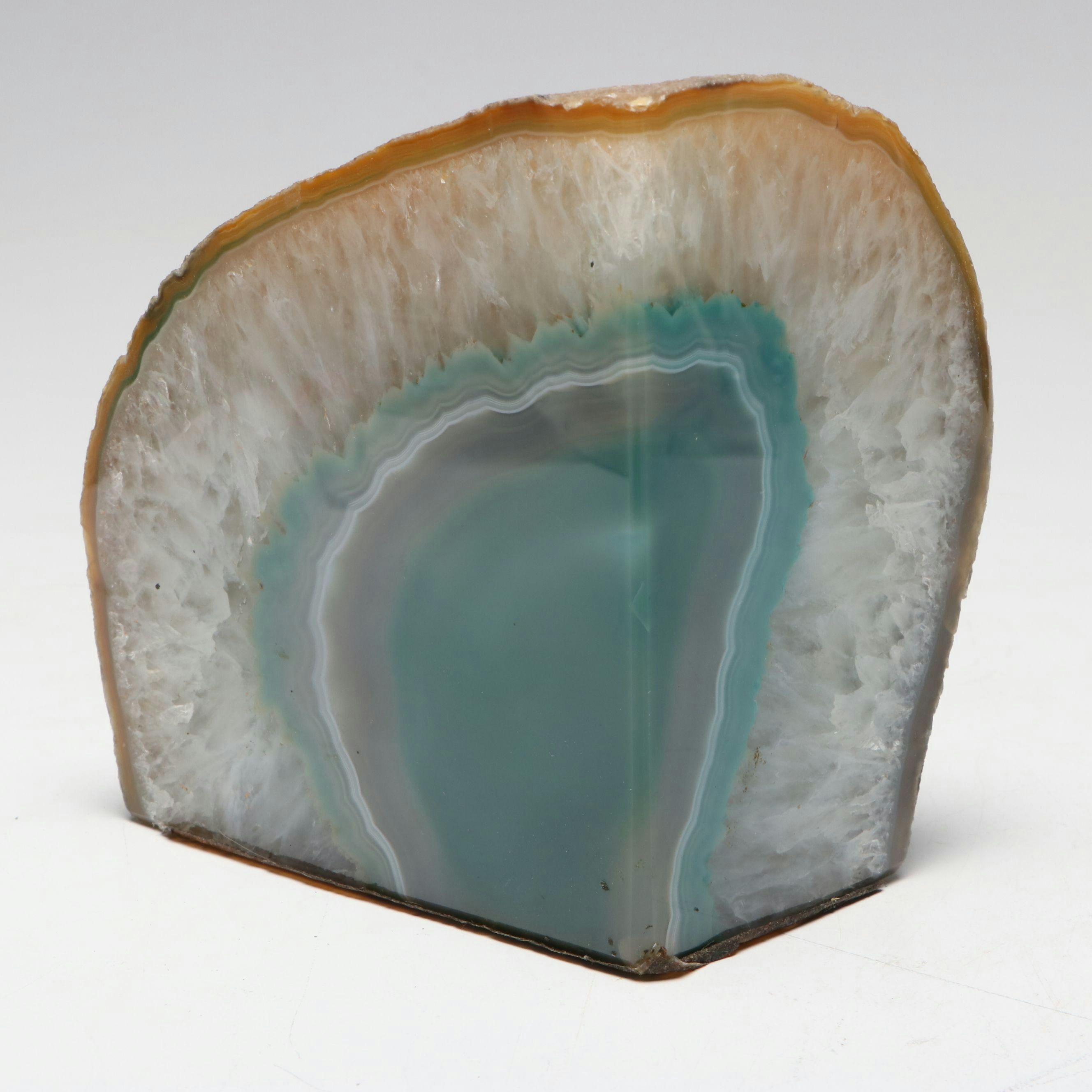 Polished Agate Geode Bookend