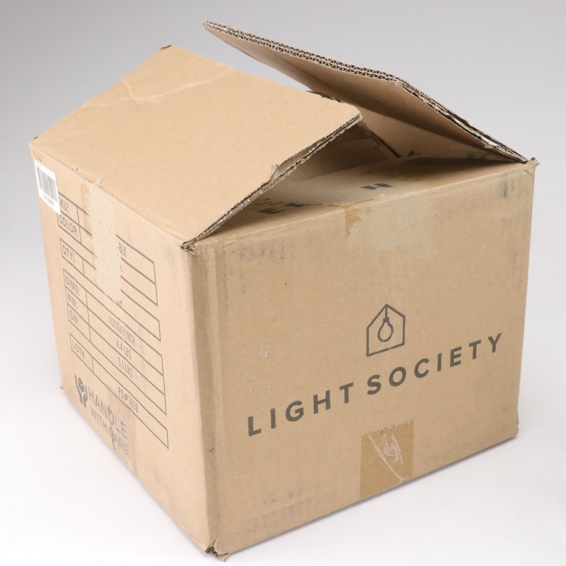 Light Society Industrial Matte Black Tentacle 10-Light Chandelier