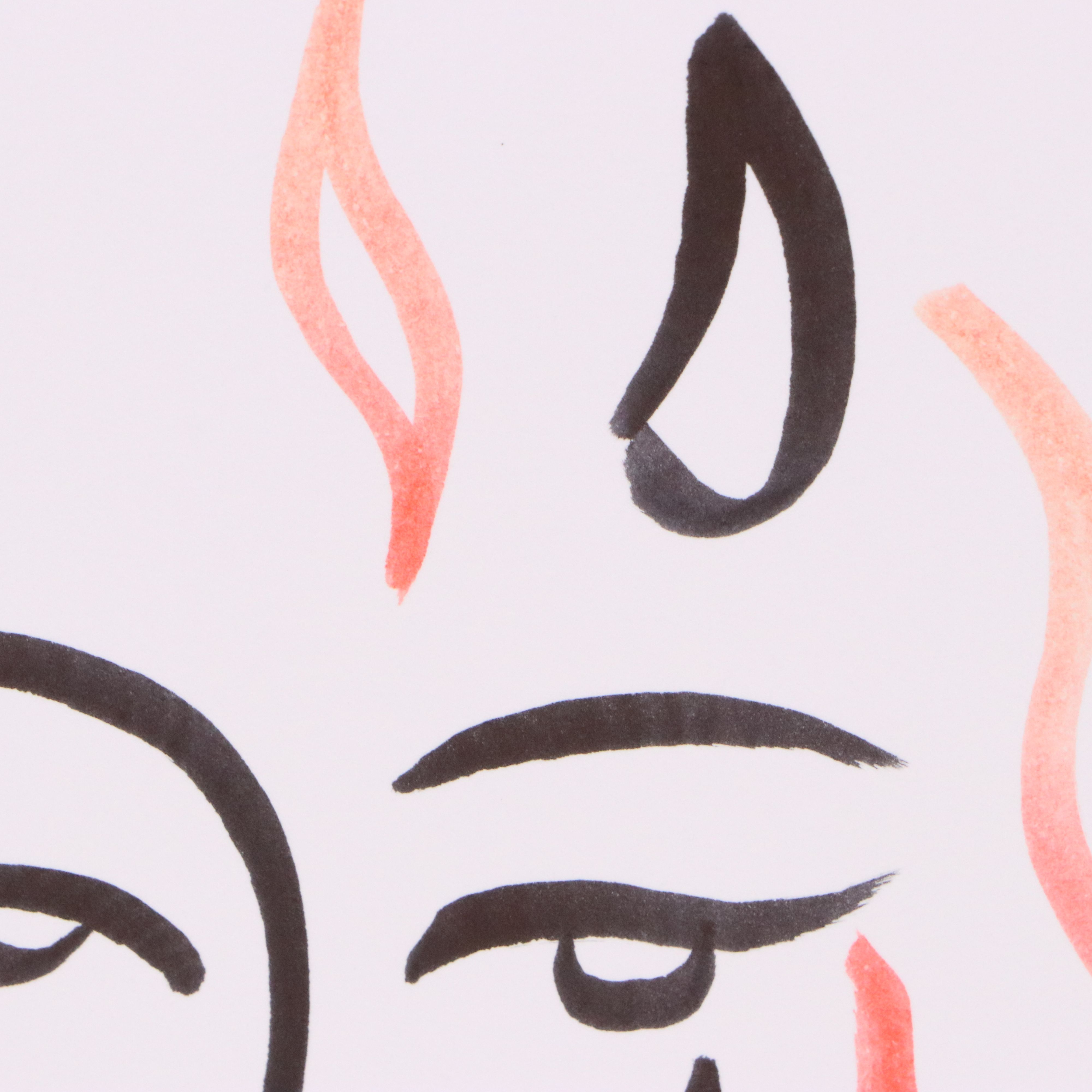 Tears Figurative Drawings with Sticker, 2022