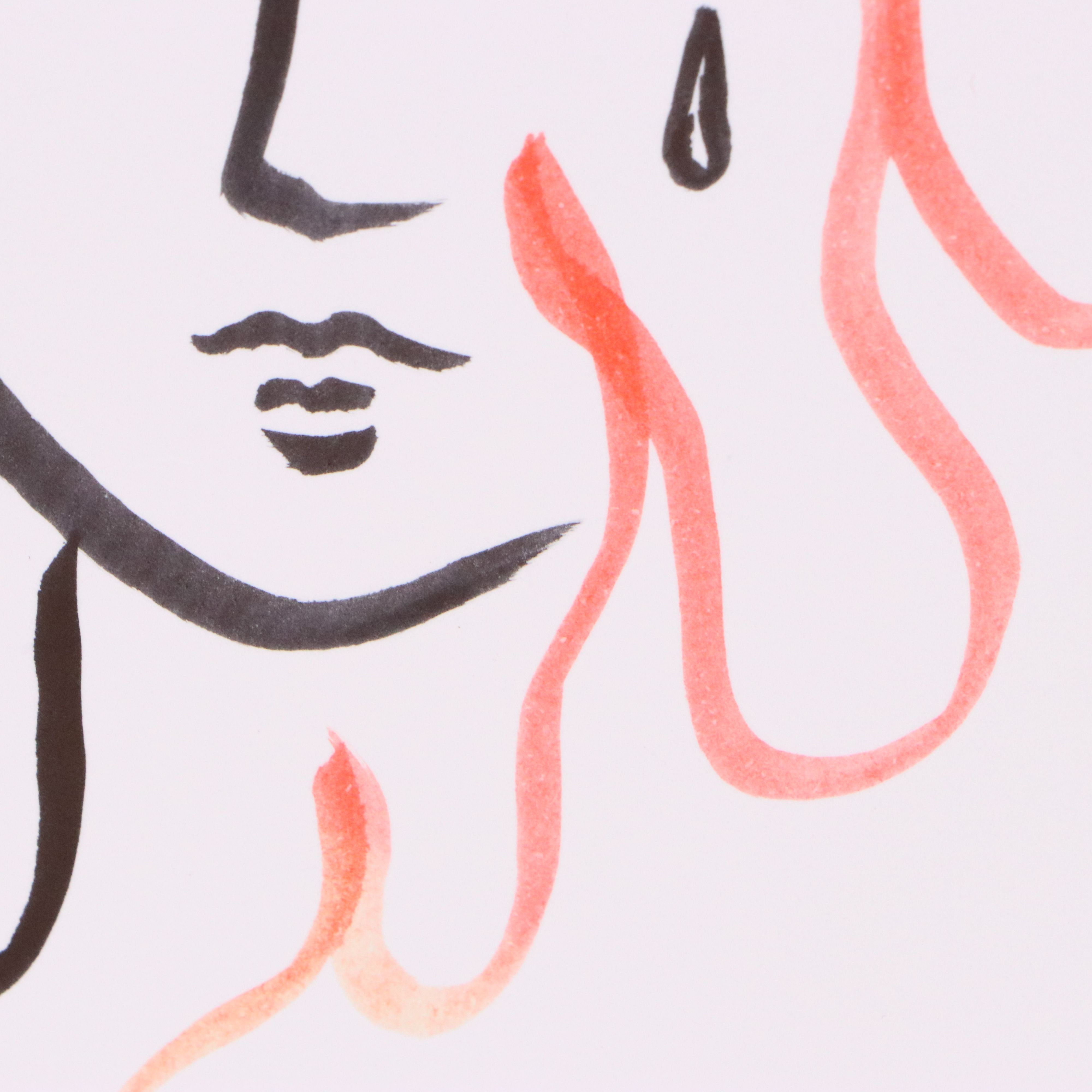 Tears Figurative Drawings with Sticker, 2022