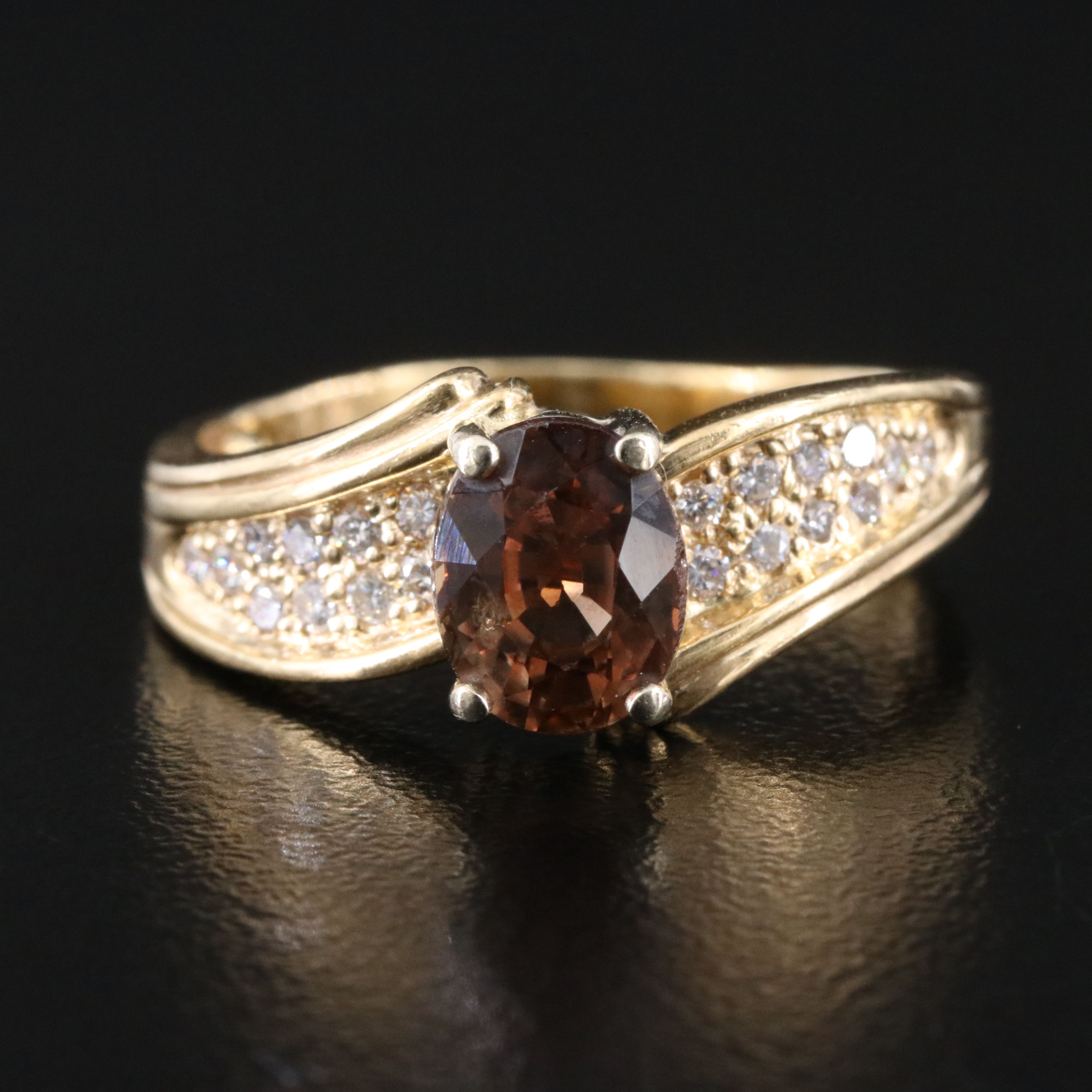 14K 1.92 CT Sapphire and Diamond Ring