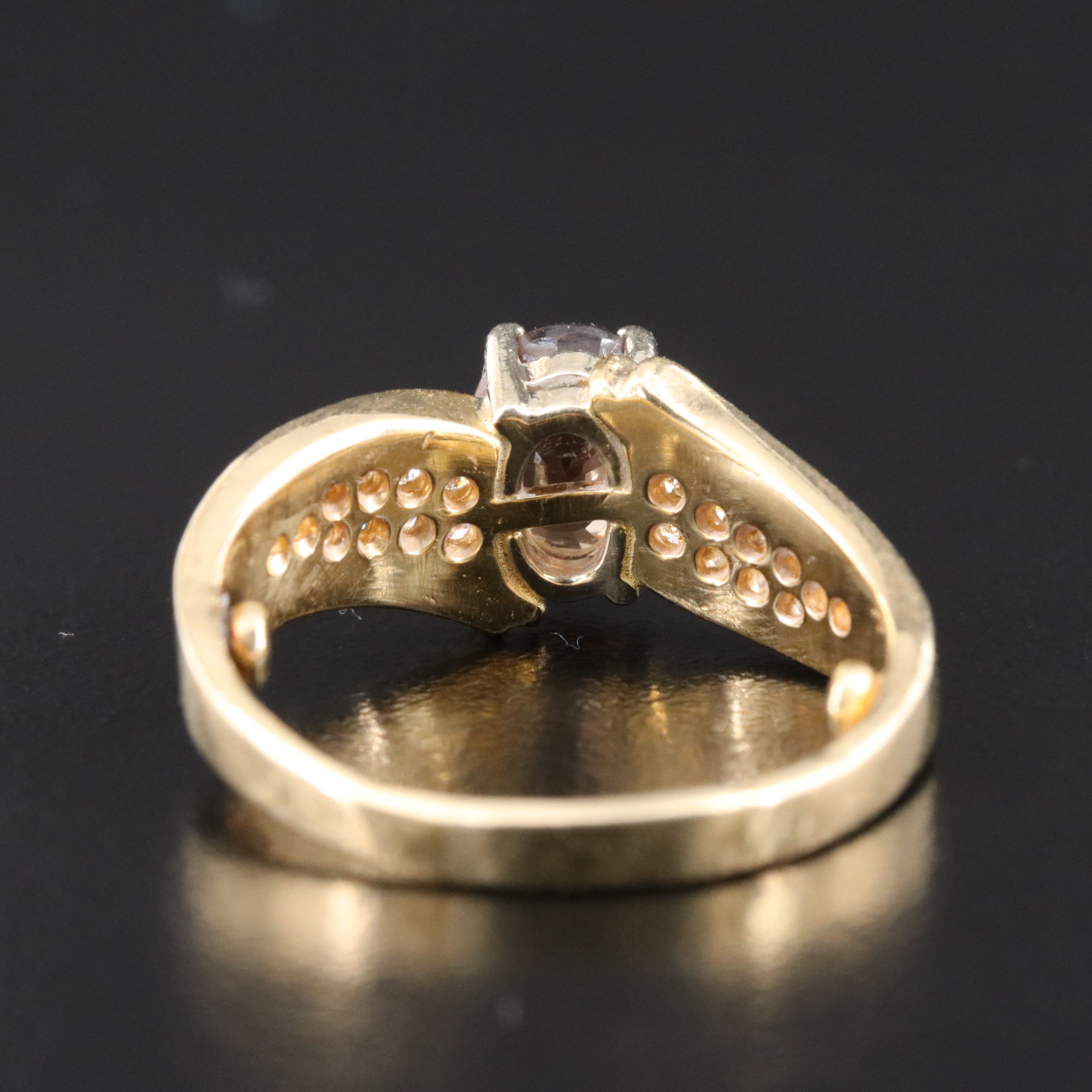 14K 1.92 CT Sapphire and Diamond Ring