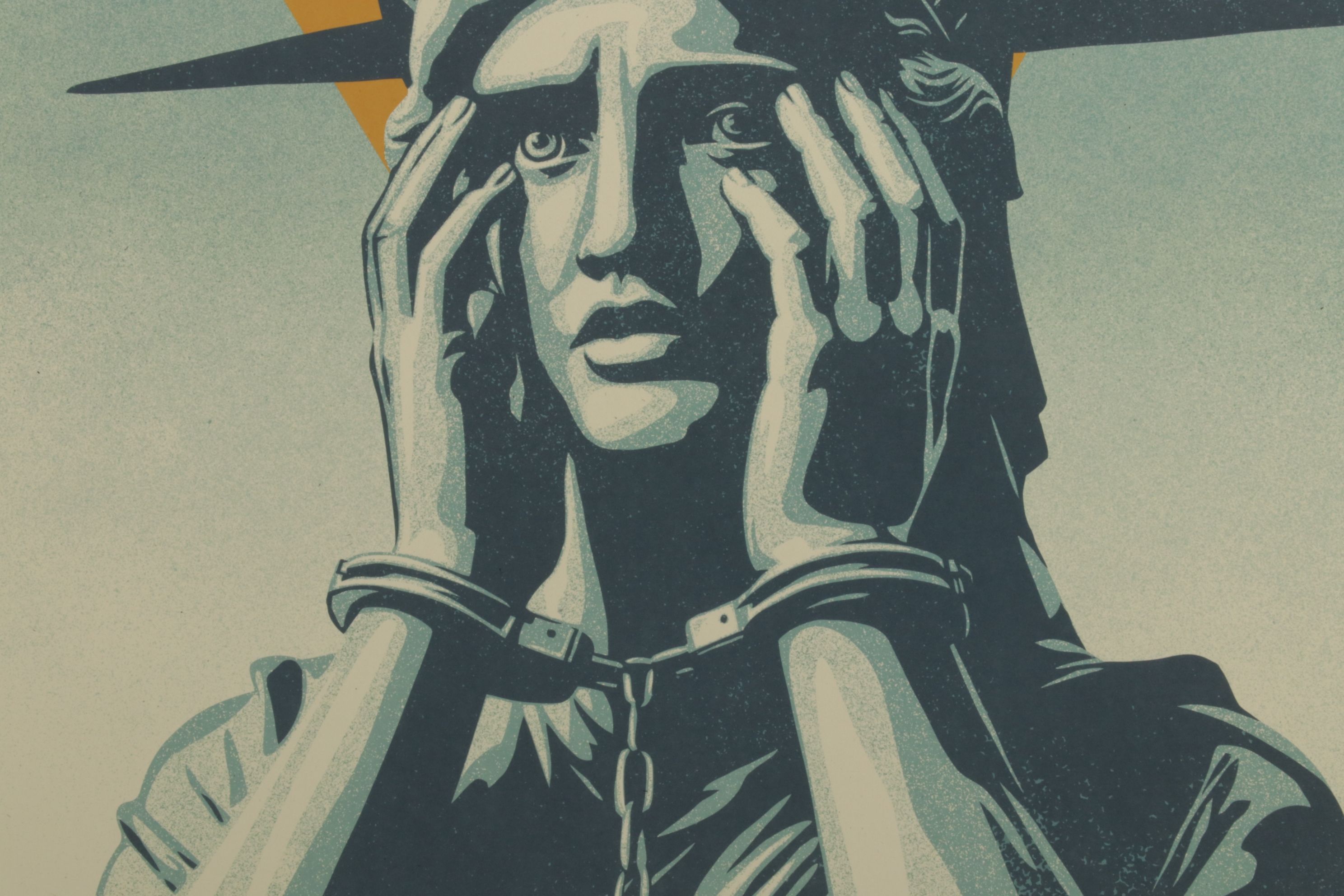 Shepard Fairey Offset Lithograph "Fall of Freedom Liberty", 2026