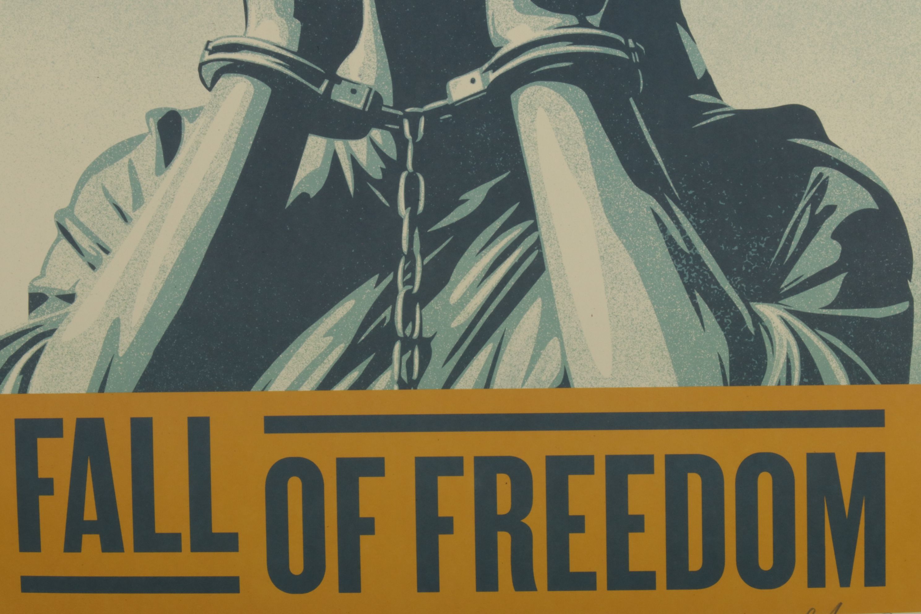 Shepard Fairey Offset Lithograph "Fall of Freedom Liberty", 2026