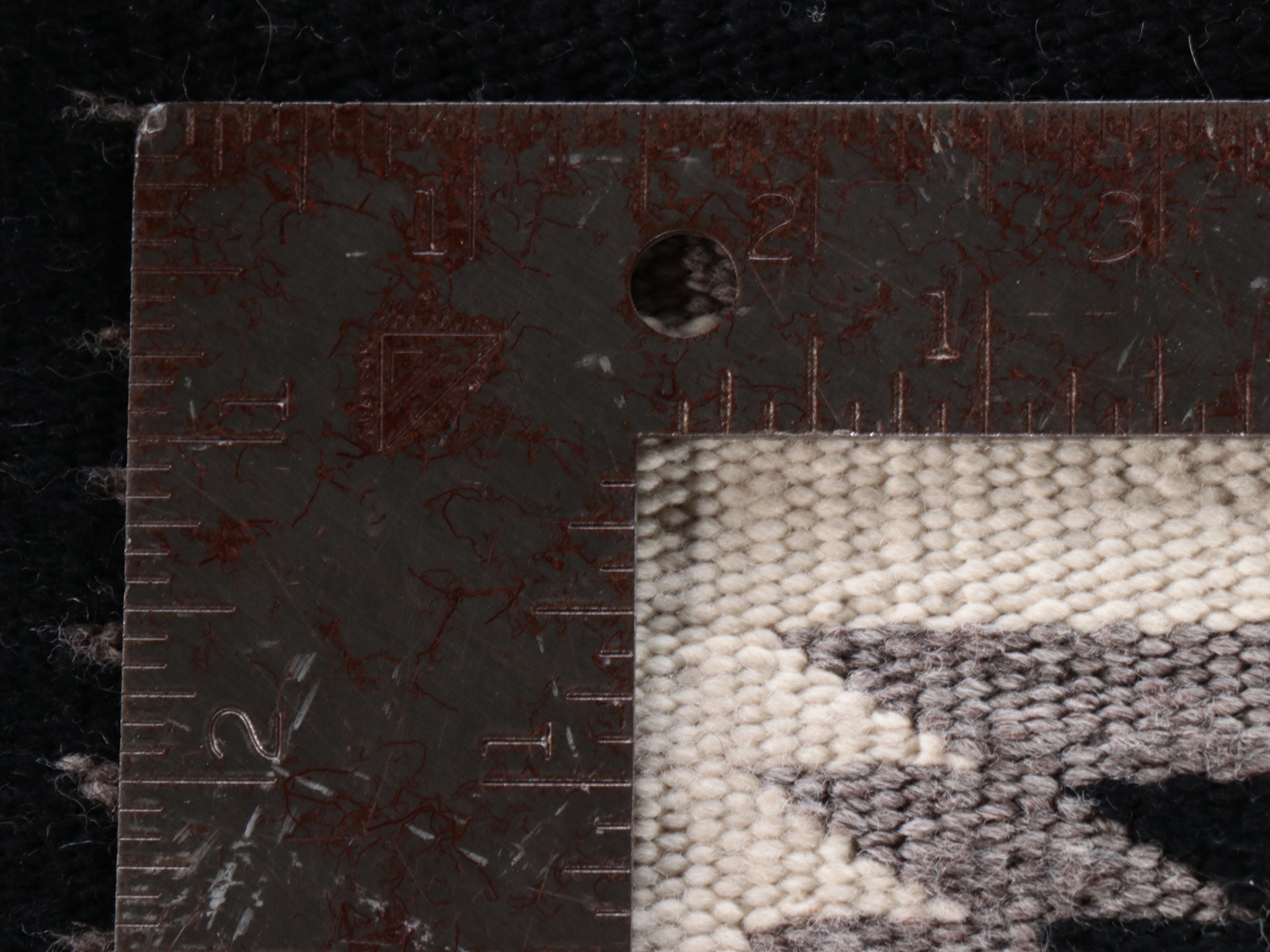 3'9 x 5' Handwoven Navajo Storm Pattern Wool Accent Rug