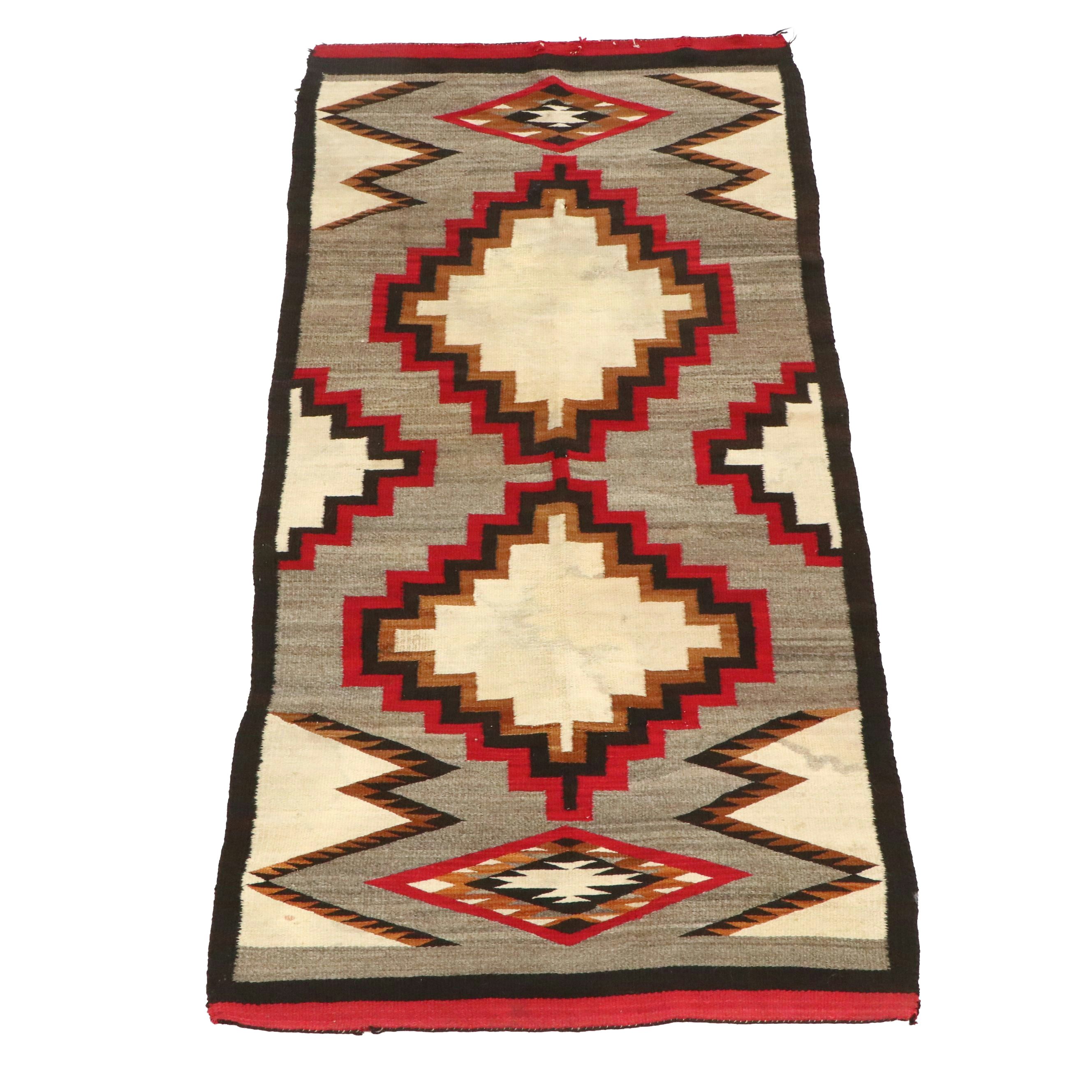 3'10 x 7'6 Handwoven Navajo Ganado Style Eye Dazzler Area Rug