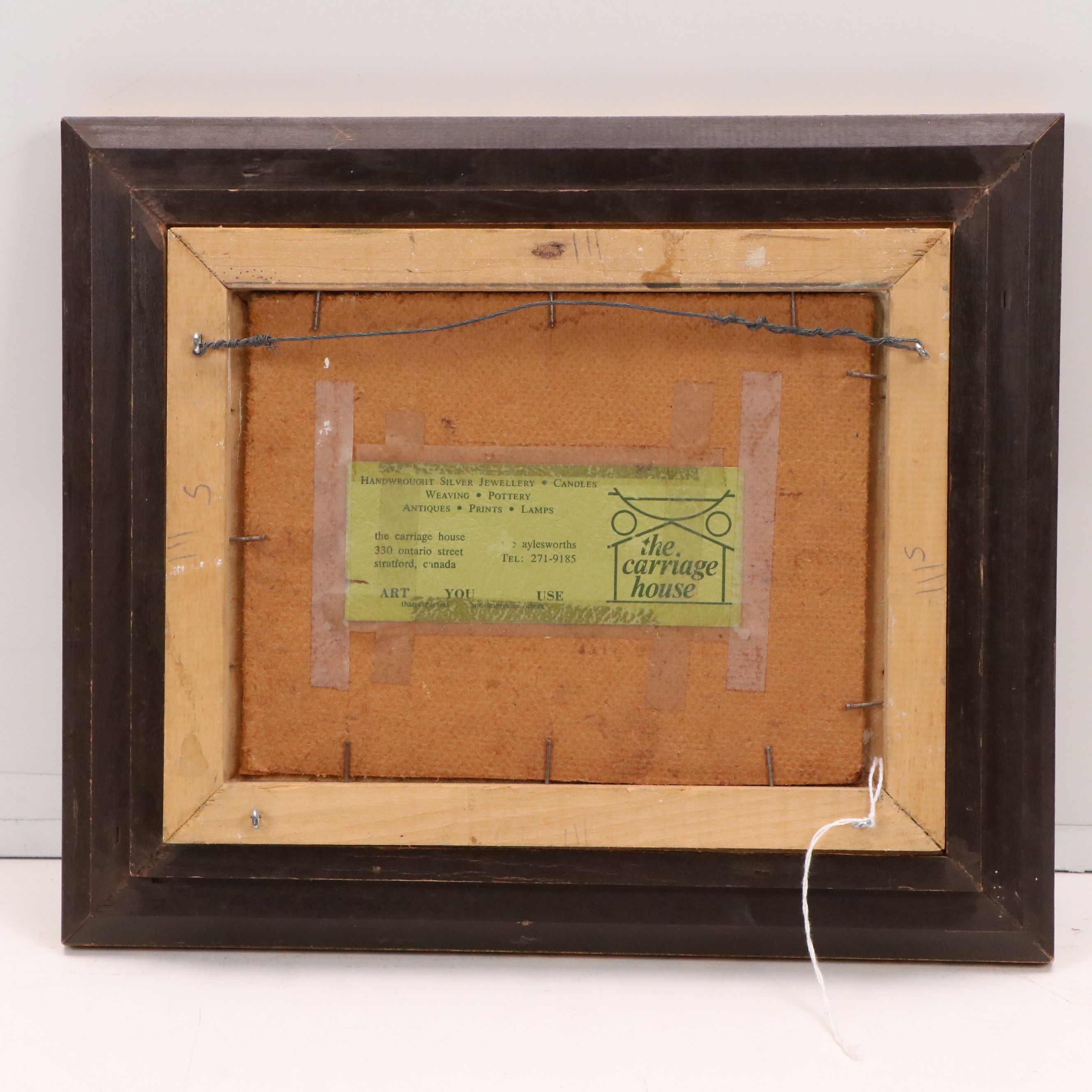 R. Green Oil Painting of Stylized Woodland Landscape, 20th Century