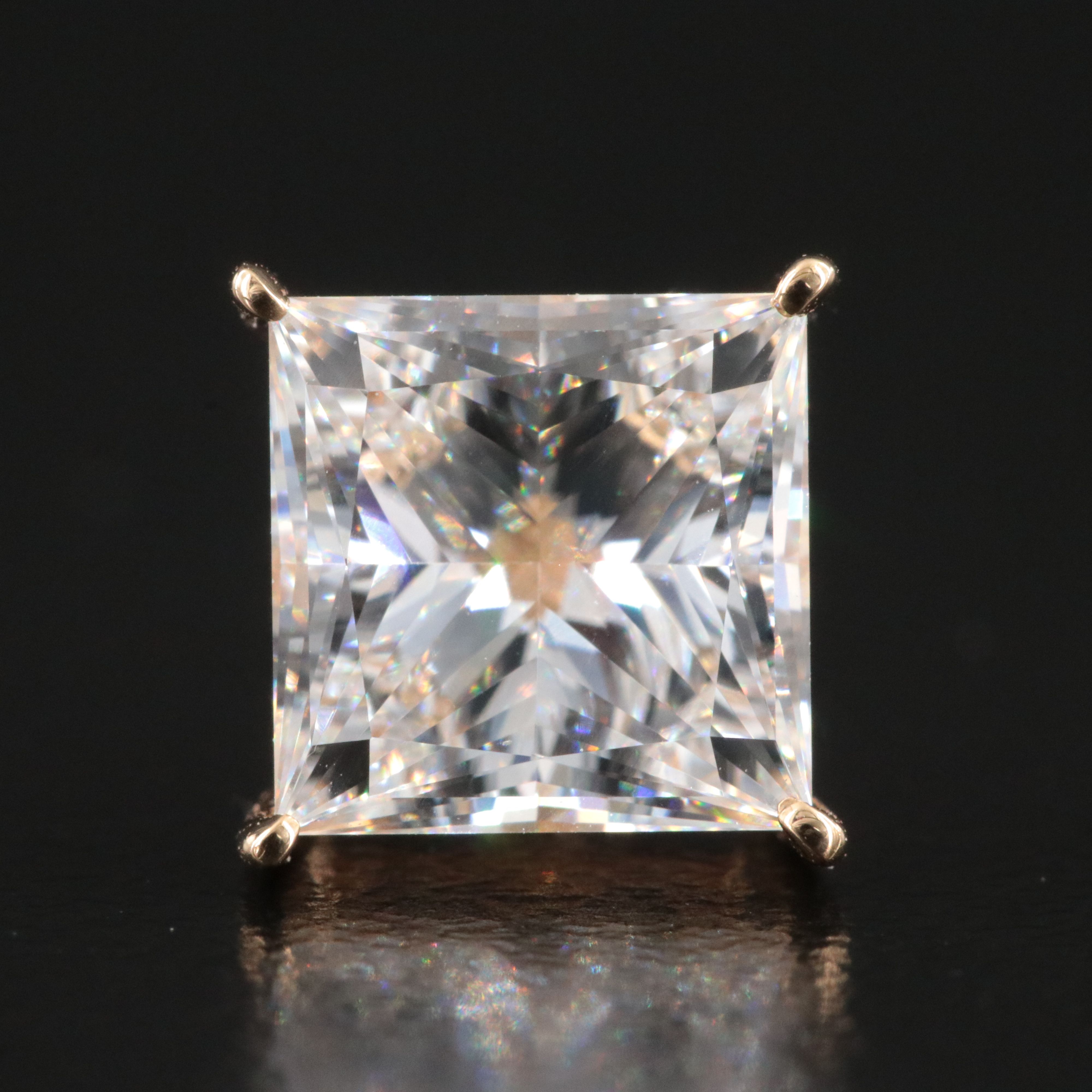 18K 4.13 CTW Lab Grown Diamond Solitaire Earrings with IGI Reports