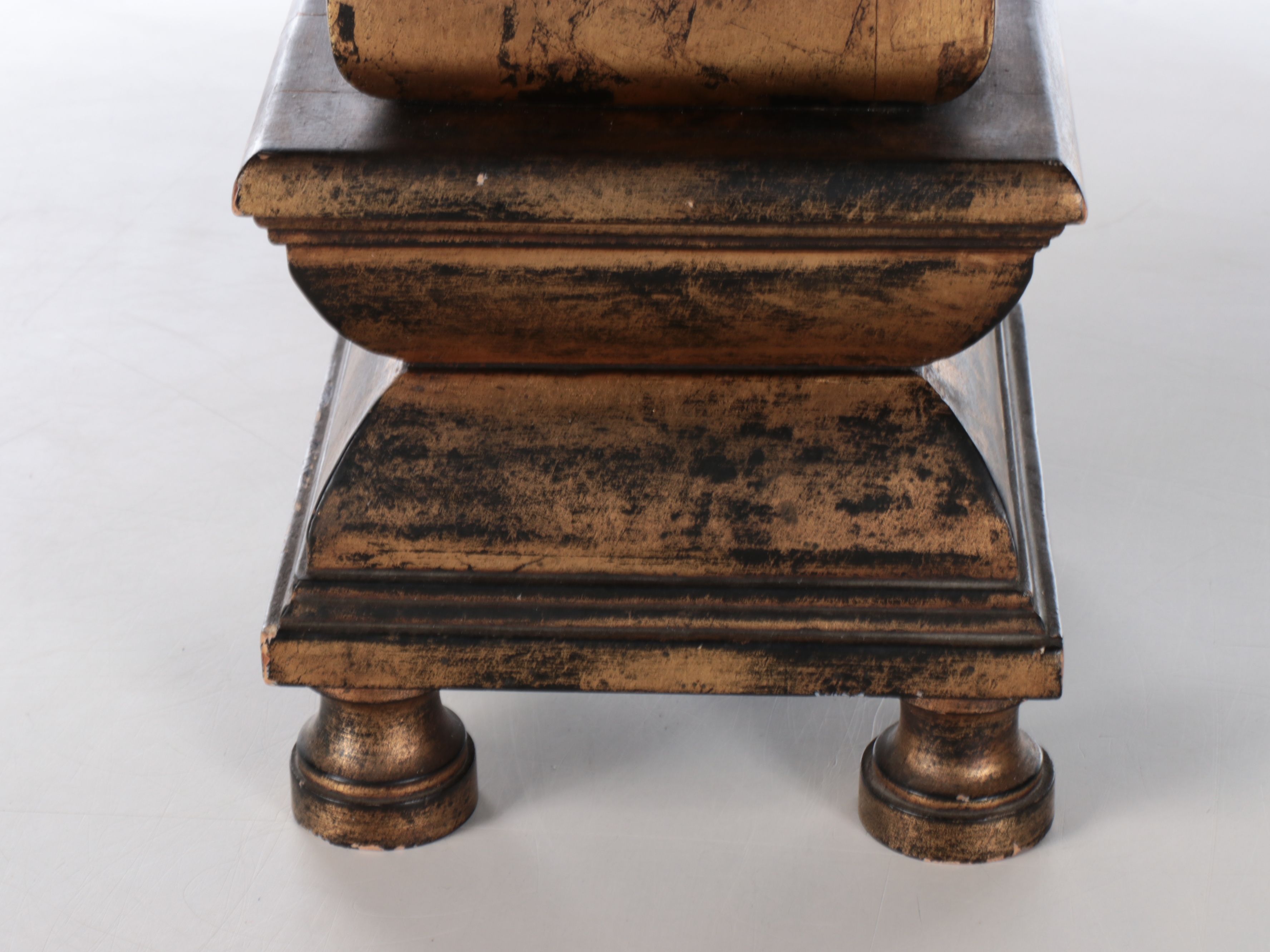 Bronzed Foil Finish Obelisk Floor Lamp, Late 20th Century