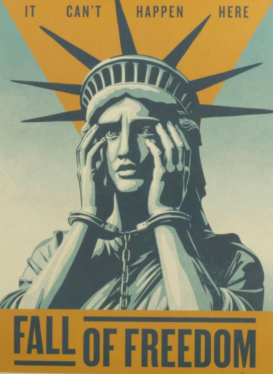 Shepard Fairey Offset Lithograph "Fall of Freedom Liberty", 2026