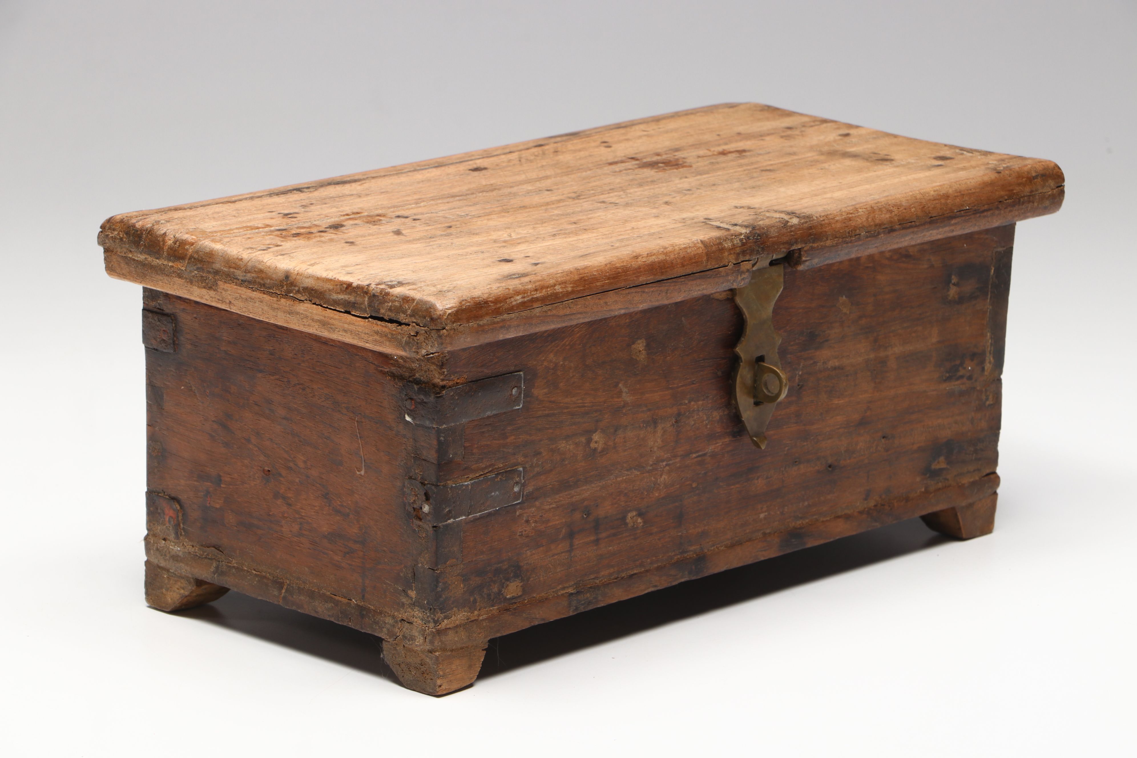 Tapestry Top Wooden Footstool with Wooden Money Box