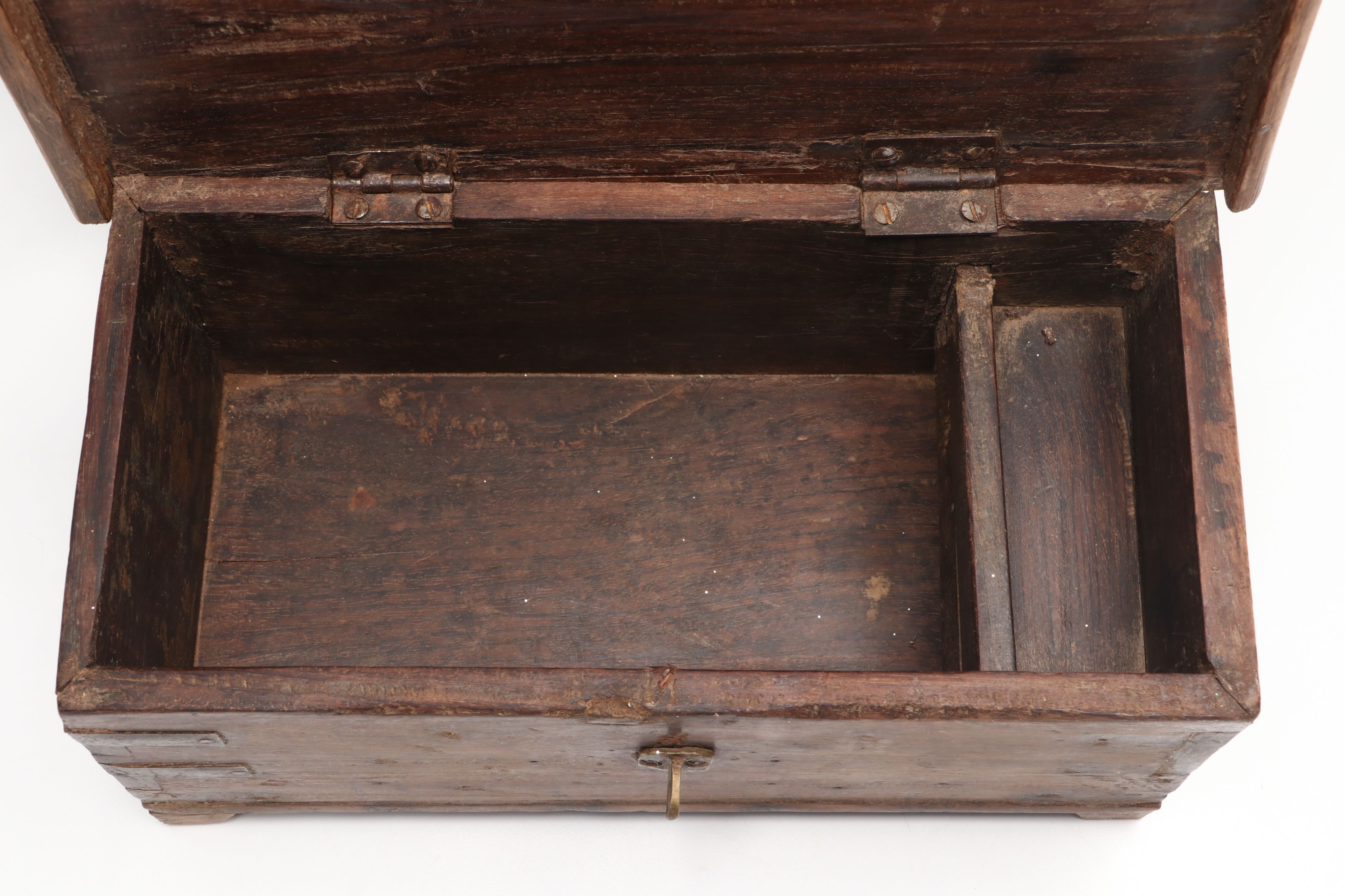 Tapestry Top Wooden Footstool with Wooden Money Box