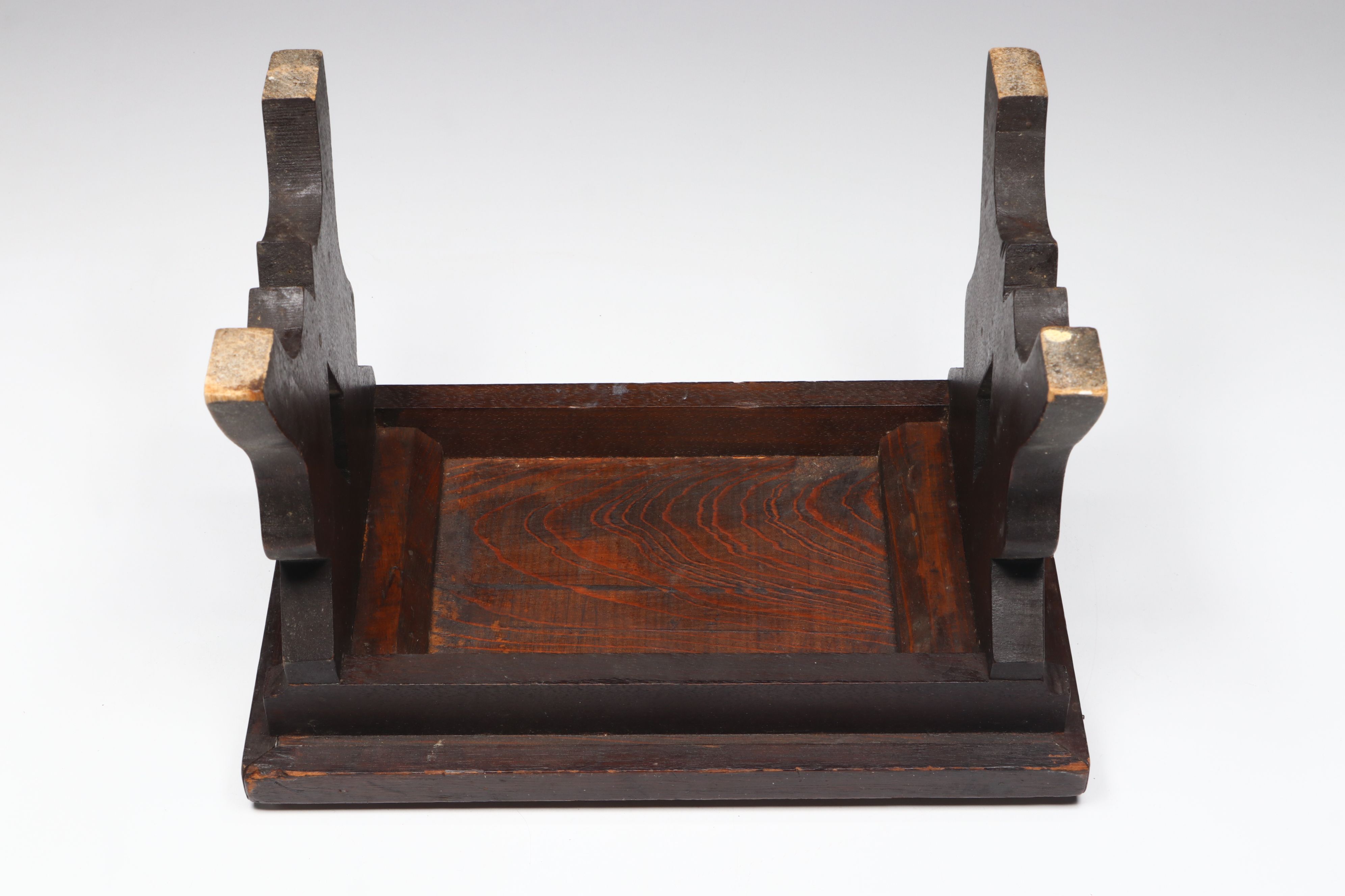 Tapestry Top Wooden Footstool with Wooden Money Box