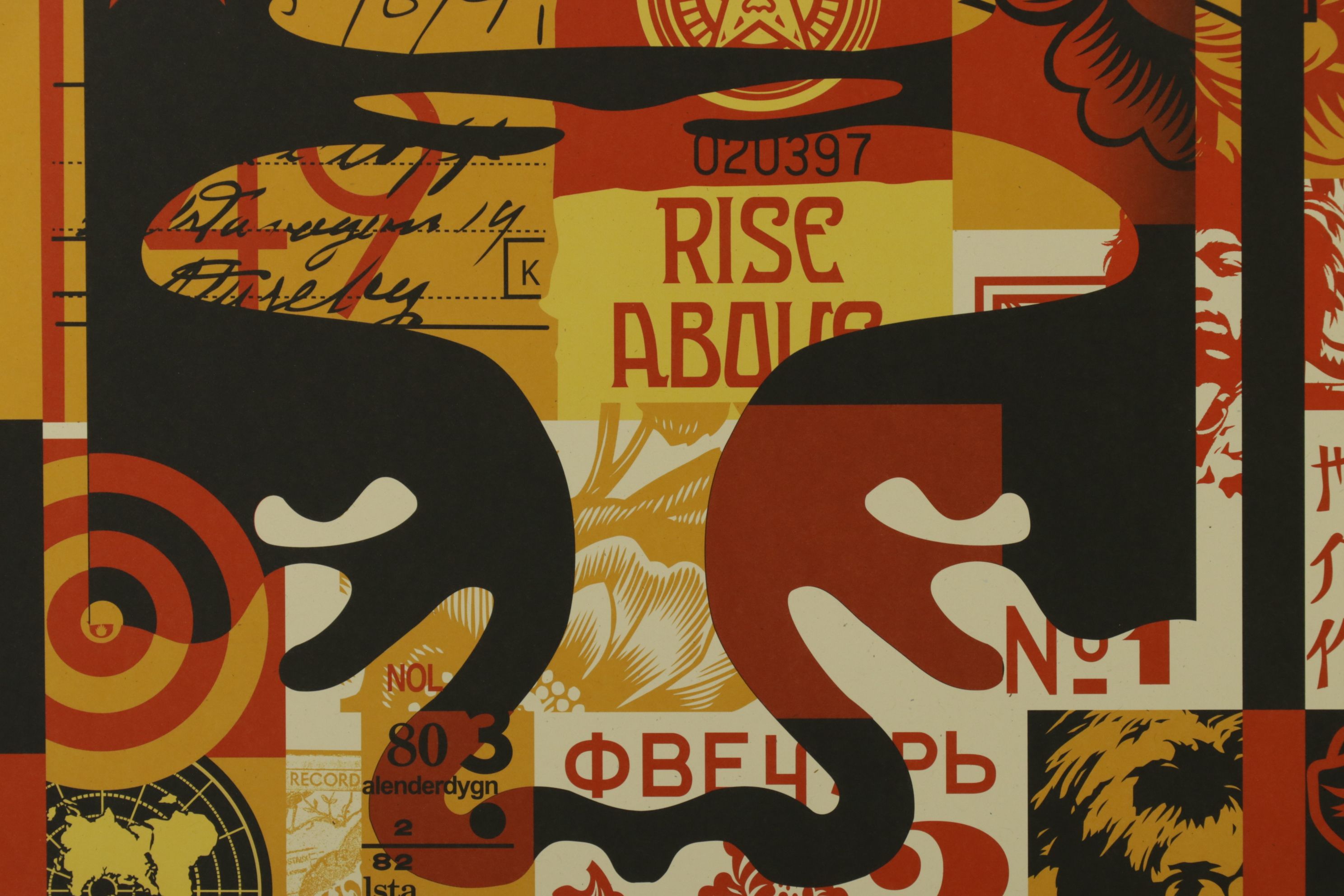 Shepard Fairey Triptych "3-Face Collage Icon" Offset Lithograph, 2026