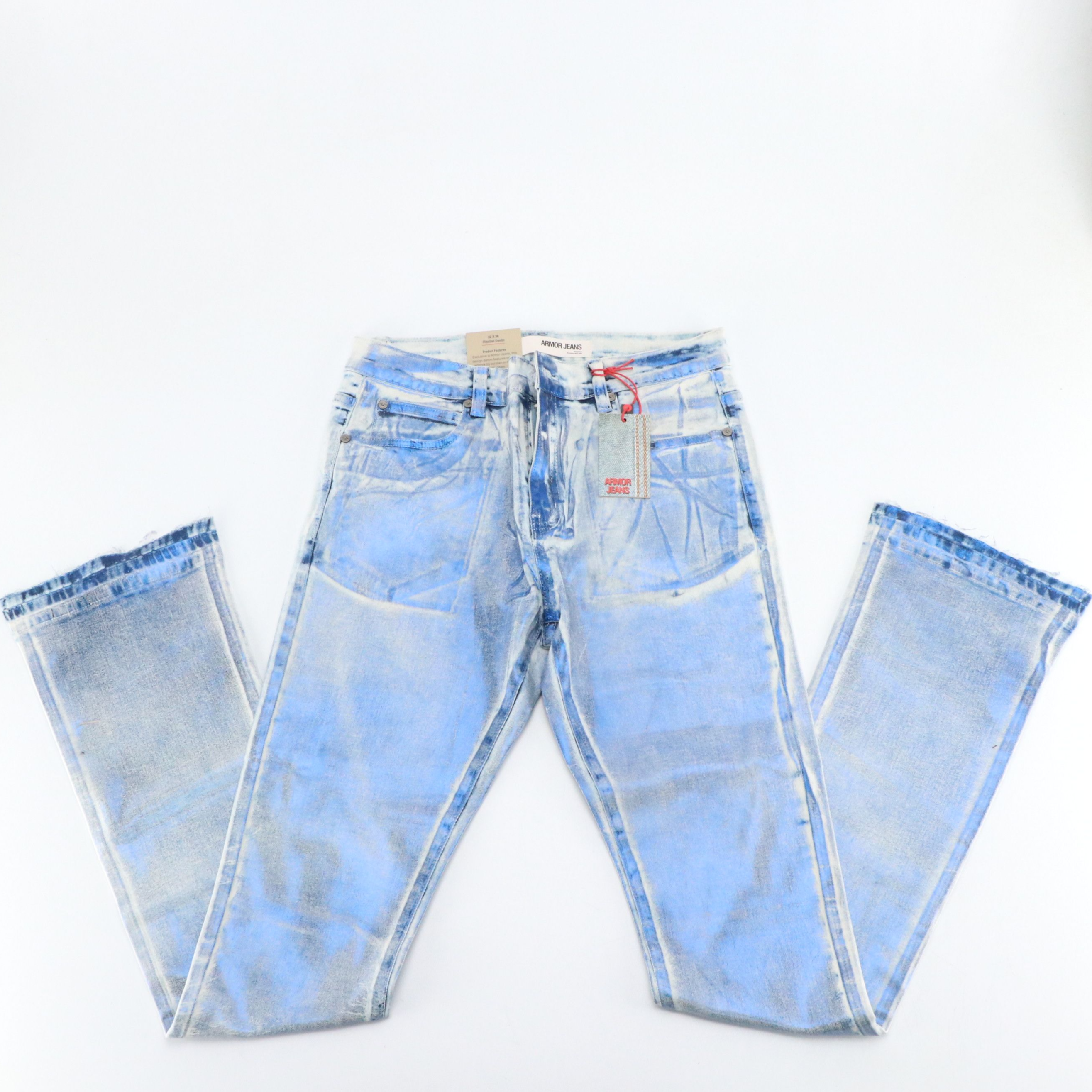 Men's Armor Jeans Foil Wash Stacked Jeans and Young LA Scuba Cargo Sweatpants