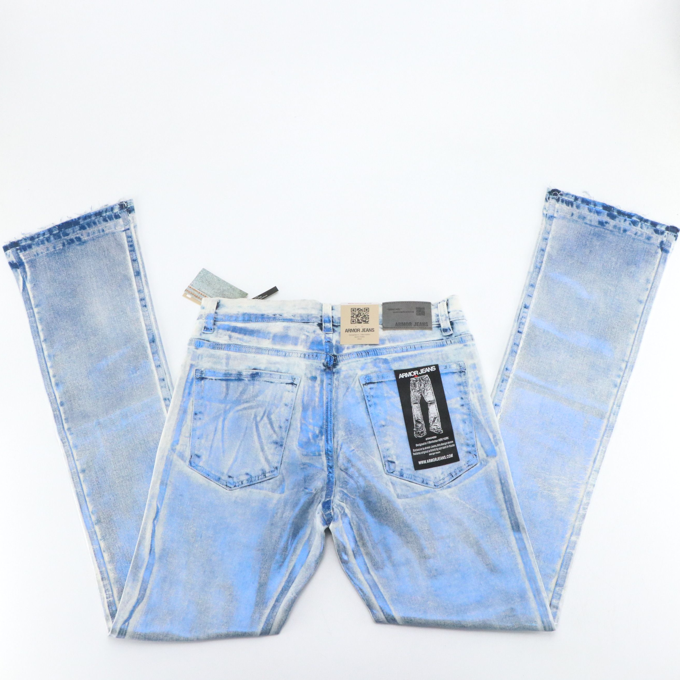 Men's Armor Jeans Foil Wash Stacked Jeans and Young LA Scuba Cargo Sweatpants