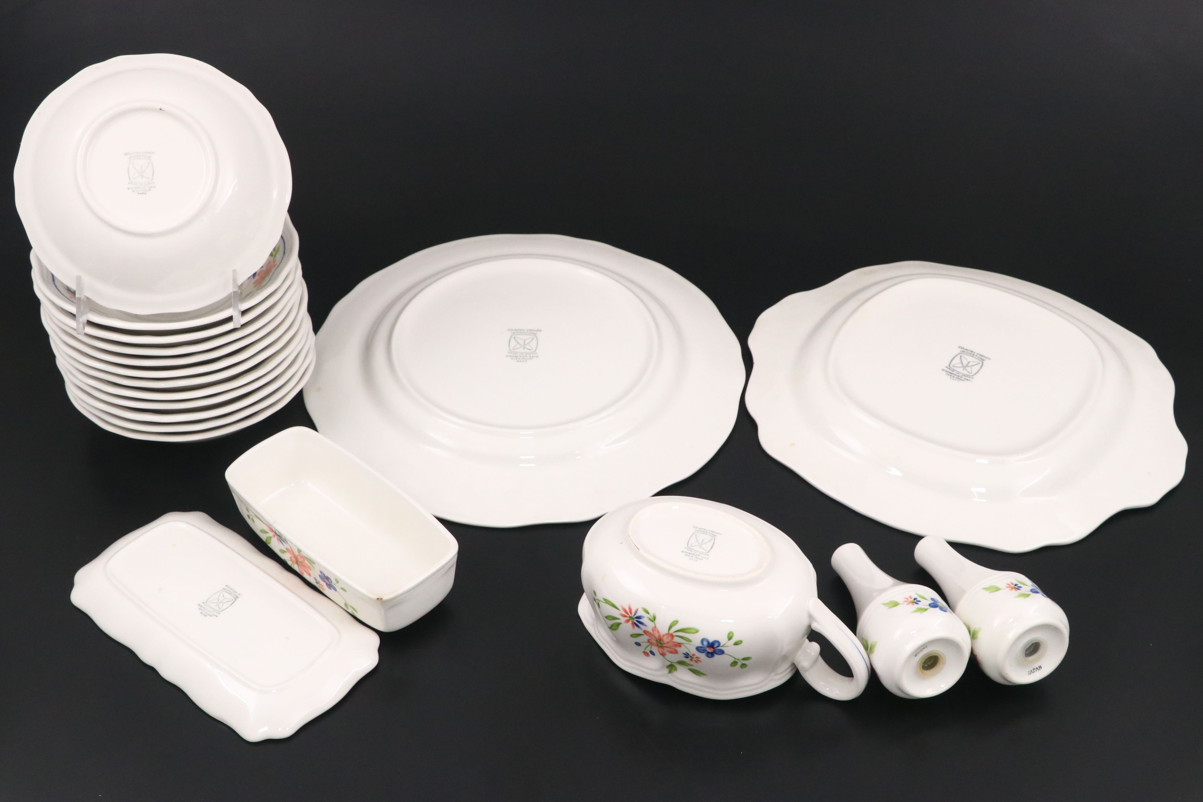 Sears "Country French" Floral Ceramic Dinnerware, 1970s