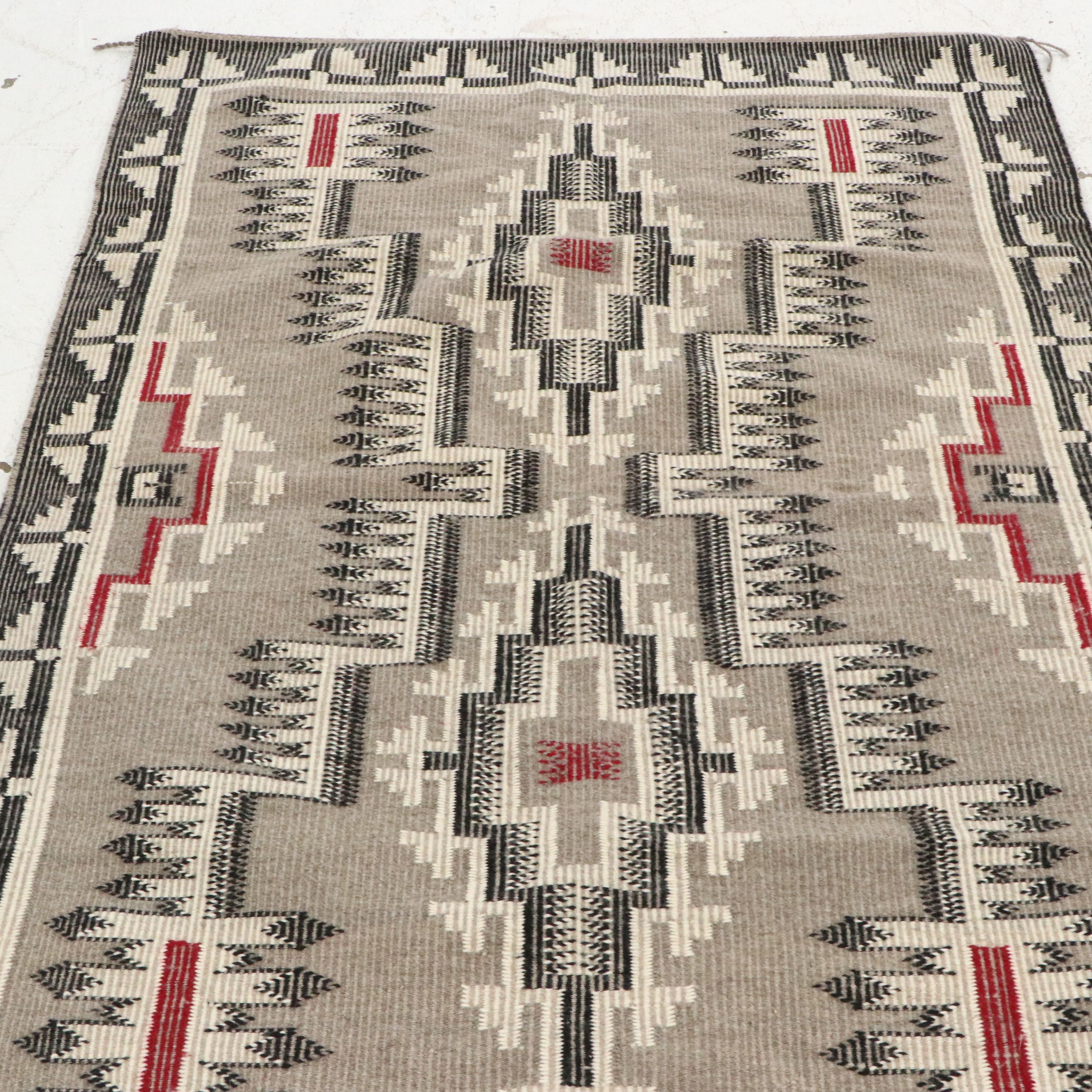 3'7 x 5'1 Handwoven Southwestern Style Area Rug
