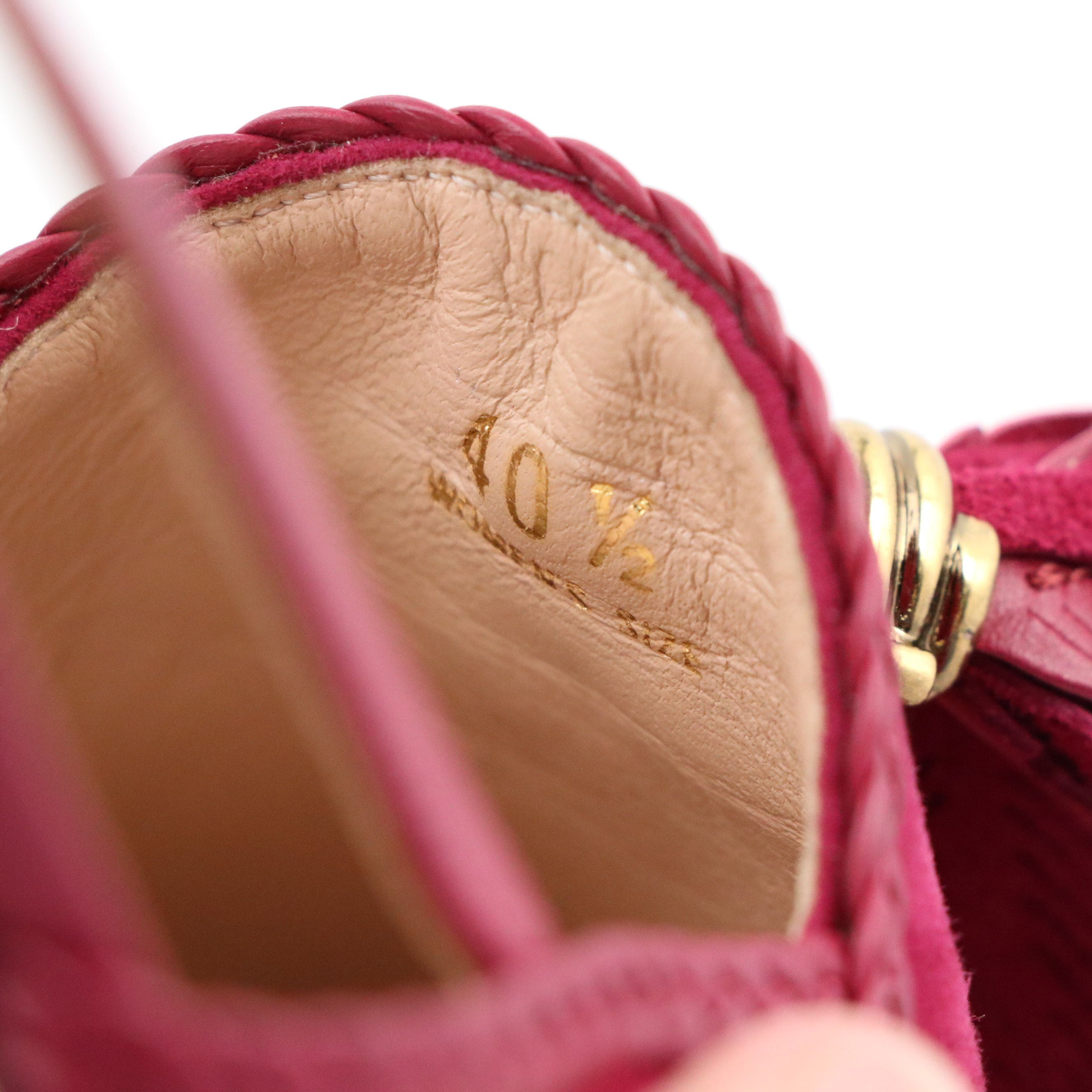 Tod's Tassel Slingback Kitten Heel Pumps in Suede/Leather with Box