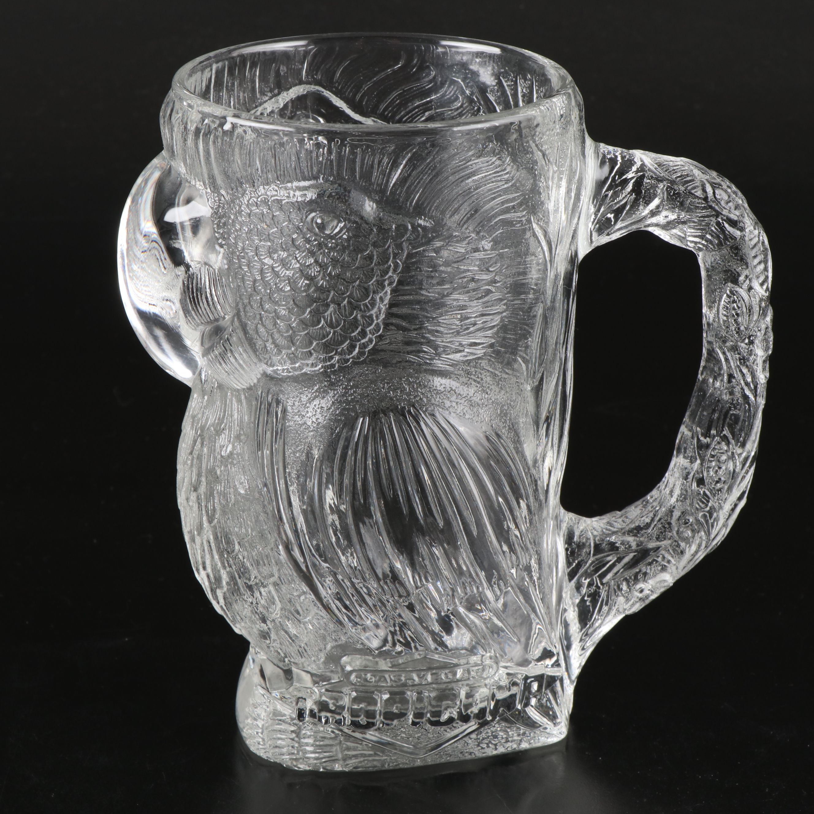 Casino Souvenir Pressed Glass Beer Mugs and Goblet