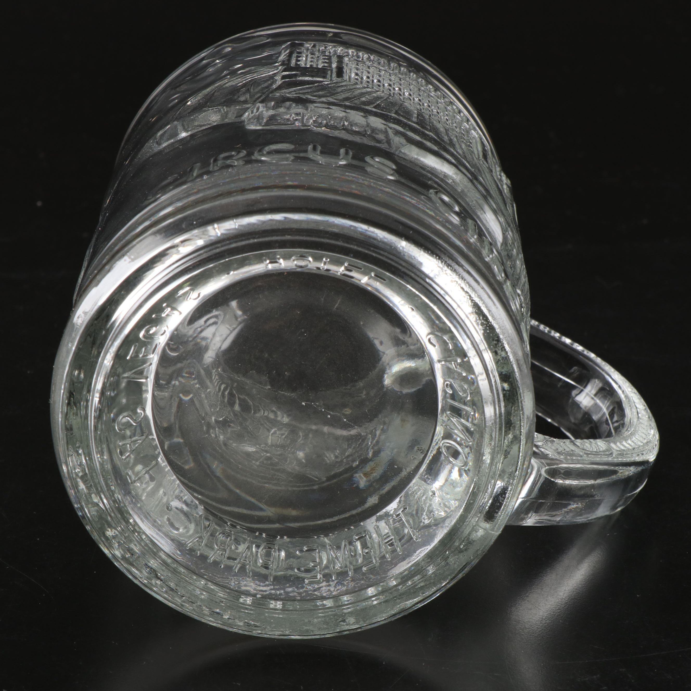 Casino Souvenir Pressed Glass Beer Mugs and Goblet