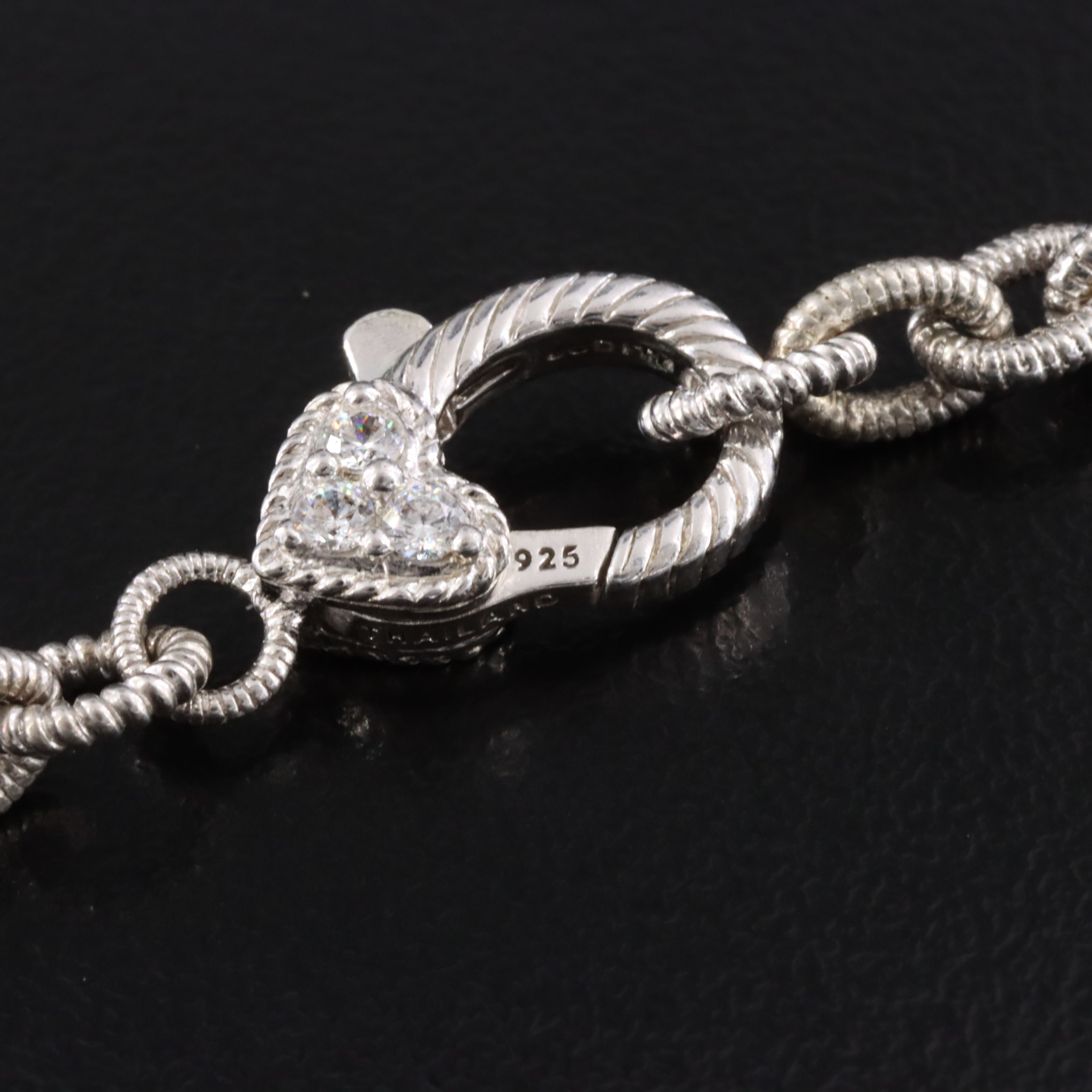 Judith Ripka Sterling Pearl, Black Onyx and CZ Station Necklace