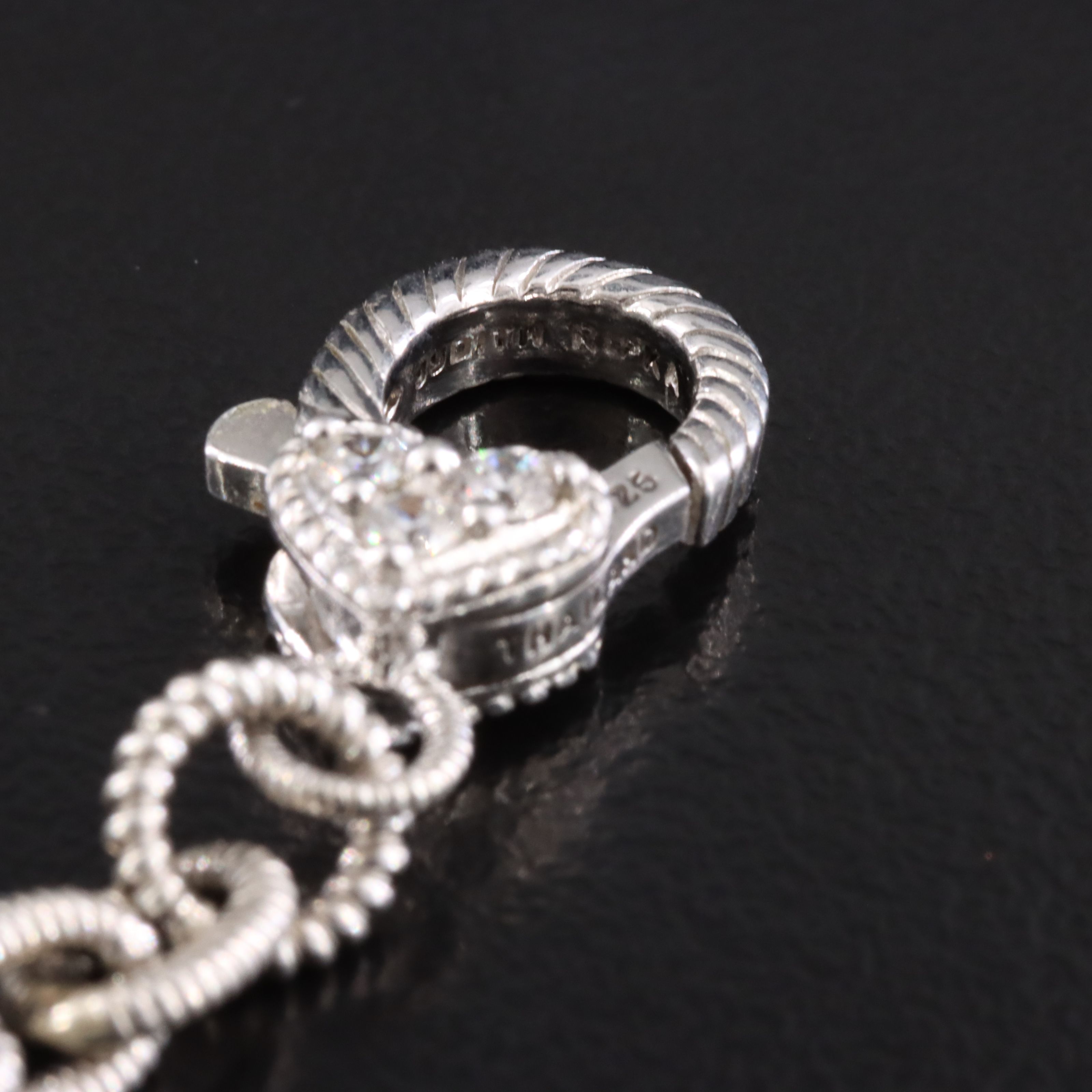 Judith Ripka Sterling Pearl, Black Onyx and CZ Station Necklace