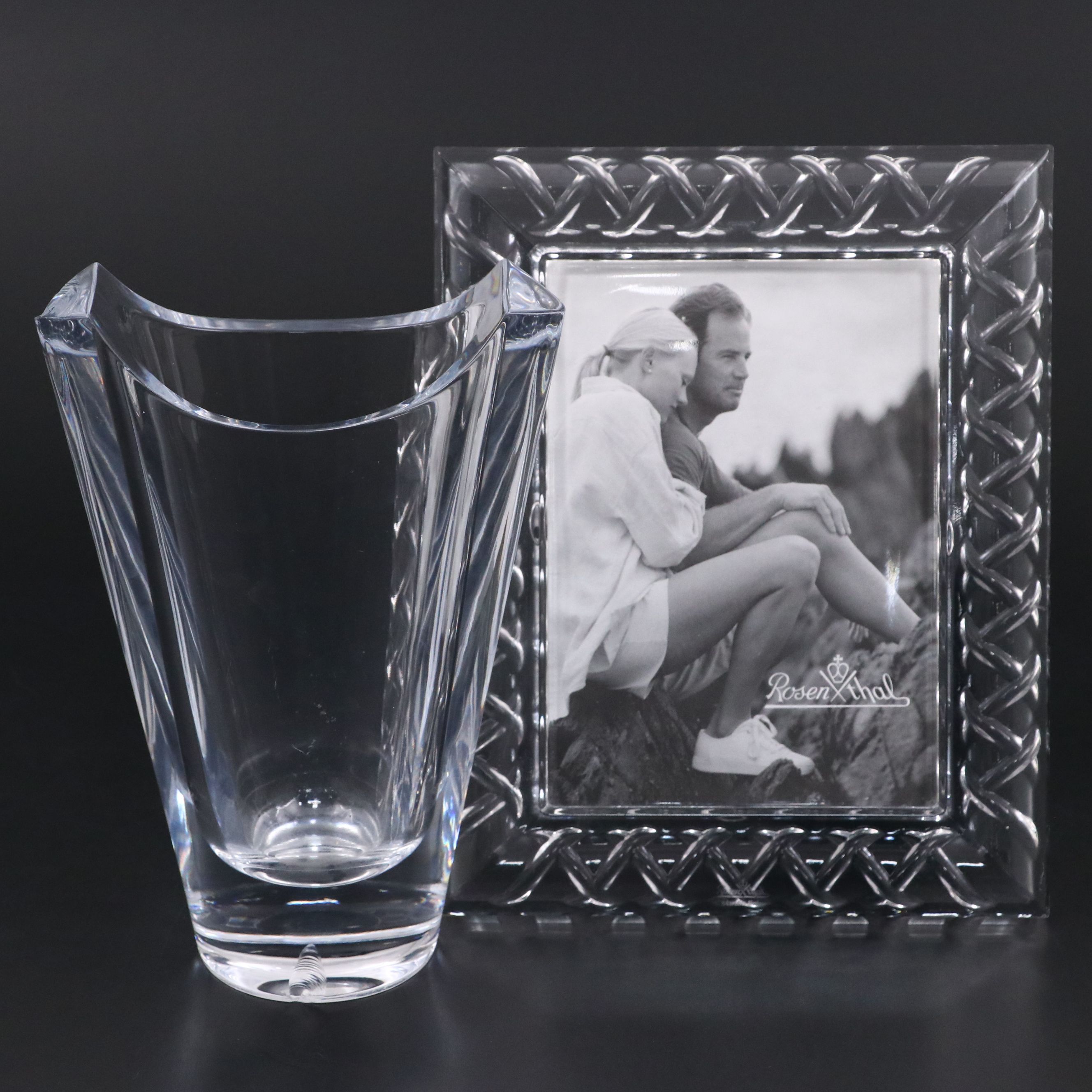 Rosenthal Memories Collection Photo Frame with Nambe Modern Crystal Vase
