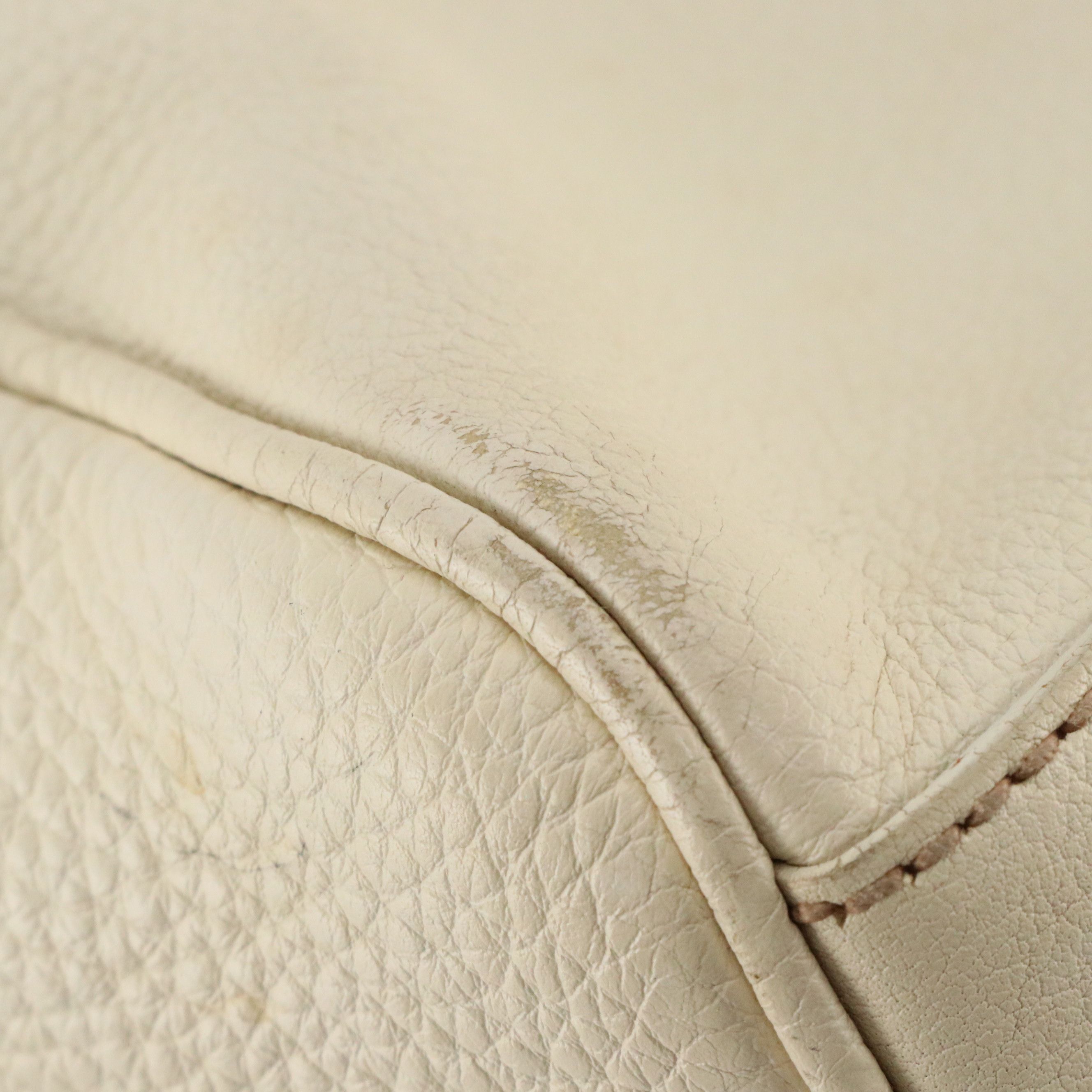 Prada Tote Bag in Antique White Leather