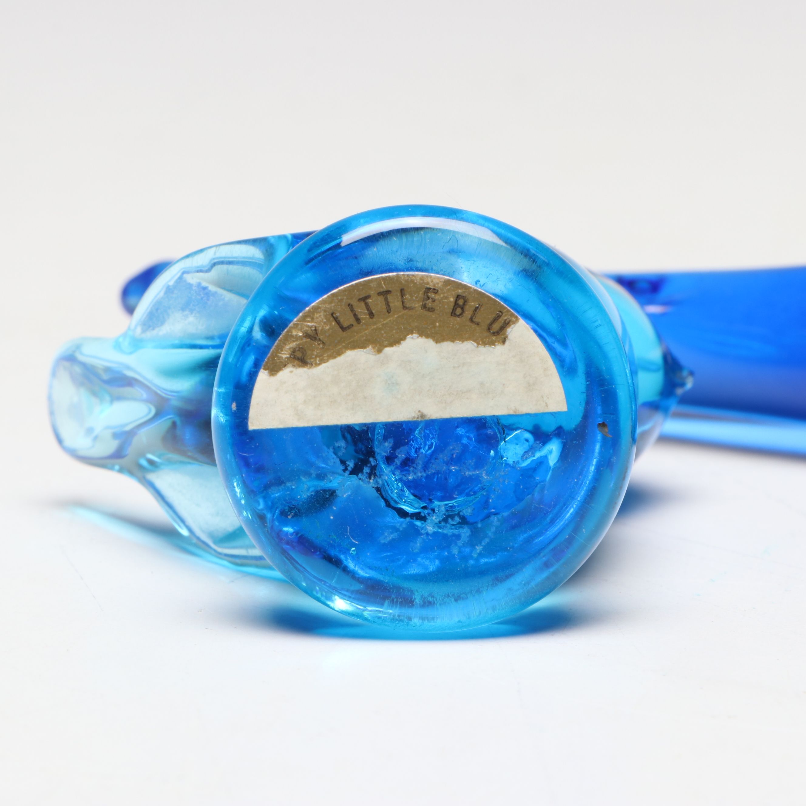 Blue Art Glass Swan Dish and Other Animal Figurines