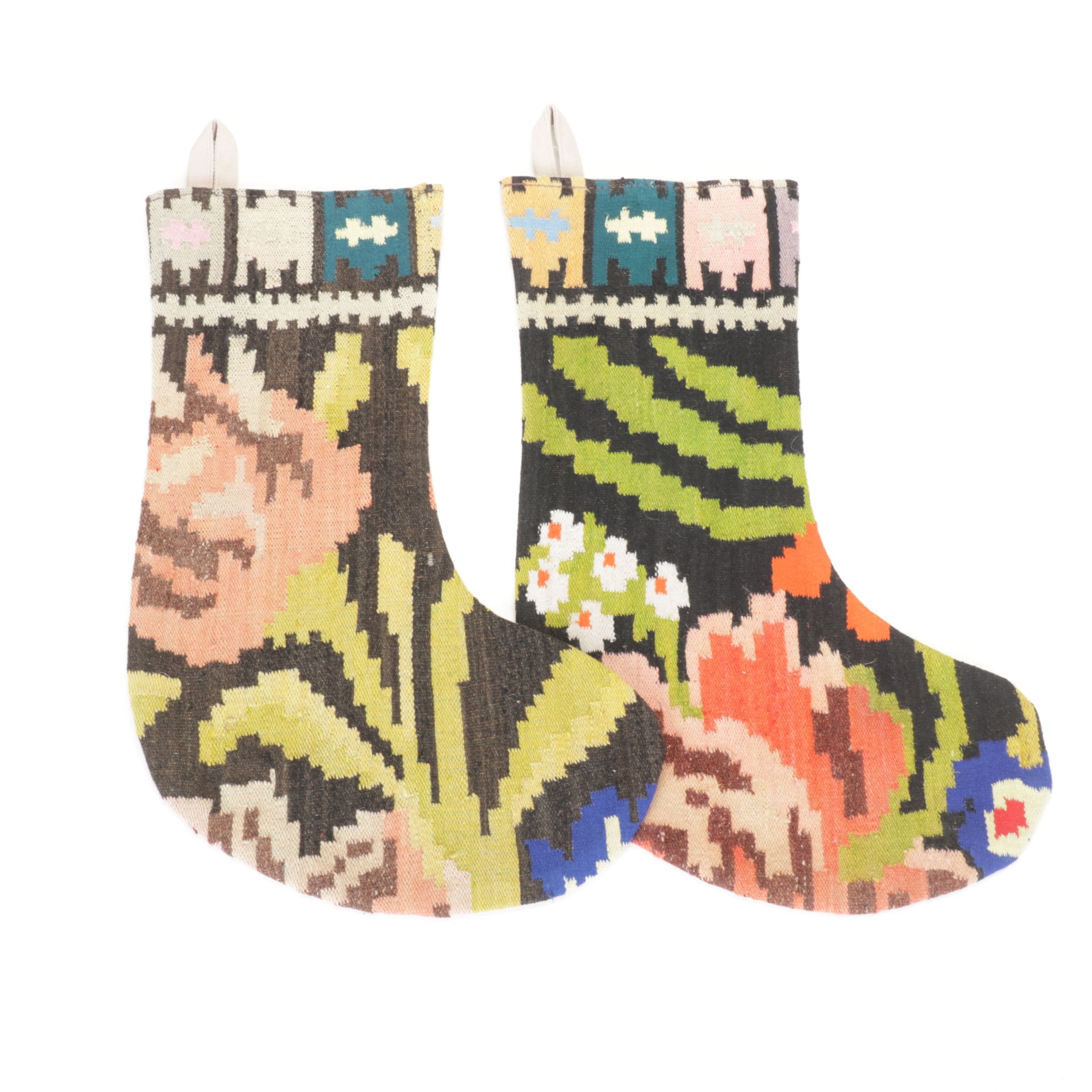 Handmade Kilim Rug Christmas Stockings
