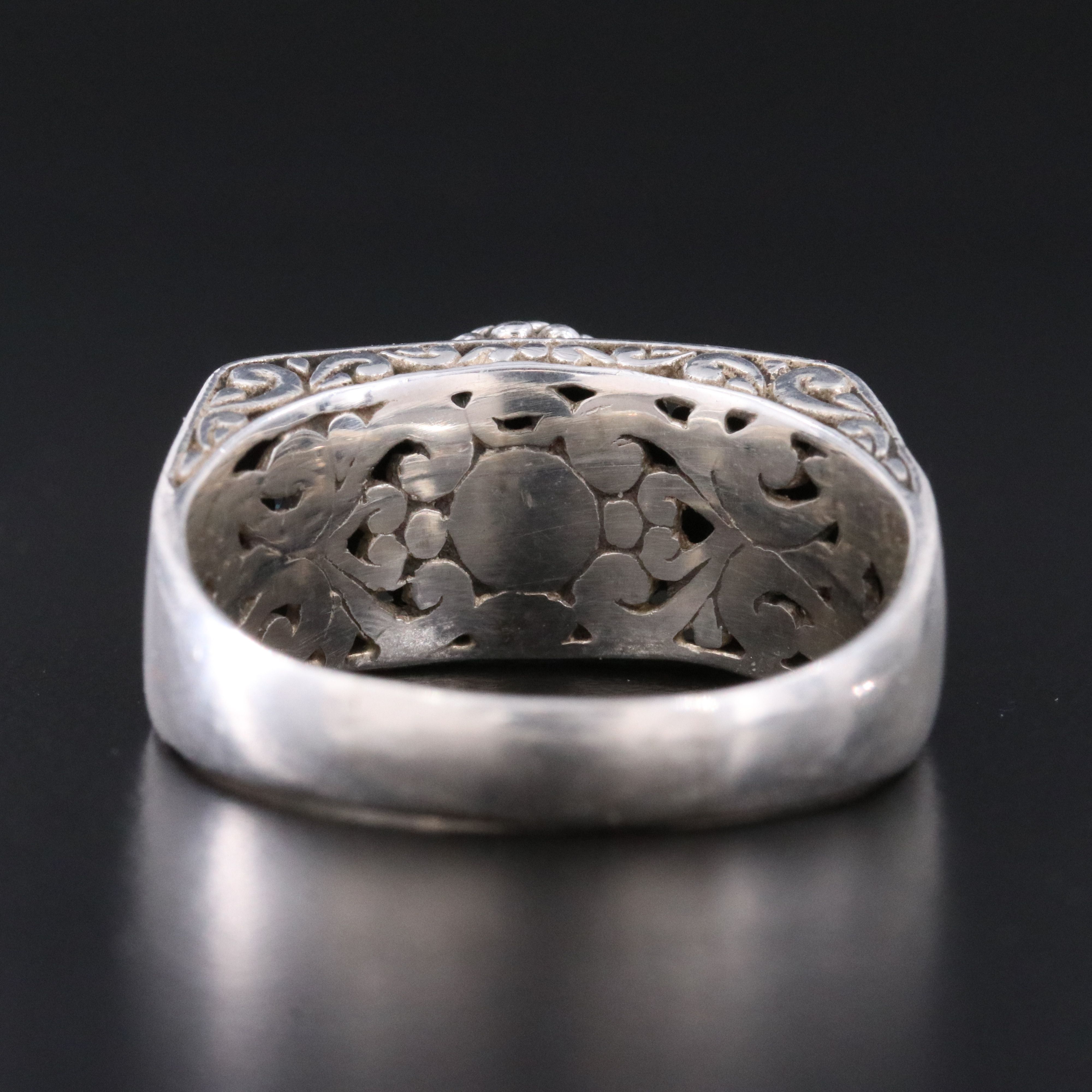 Sarda Sterling Moonstone and Swiss Blue Topaz Ring