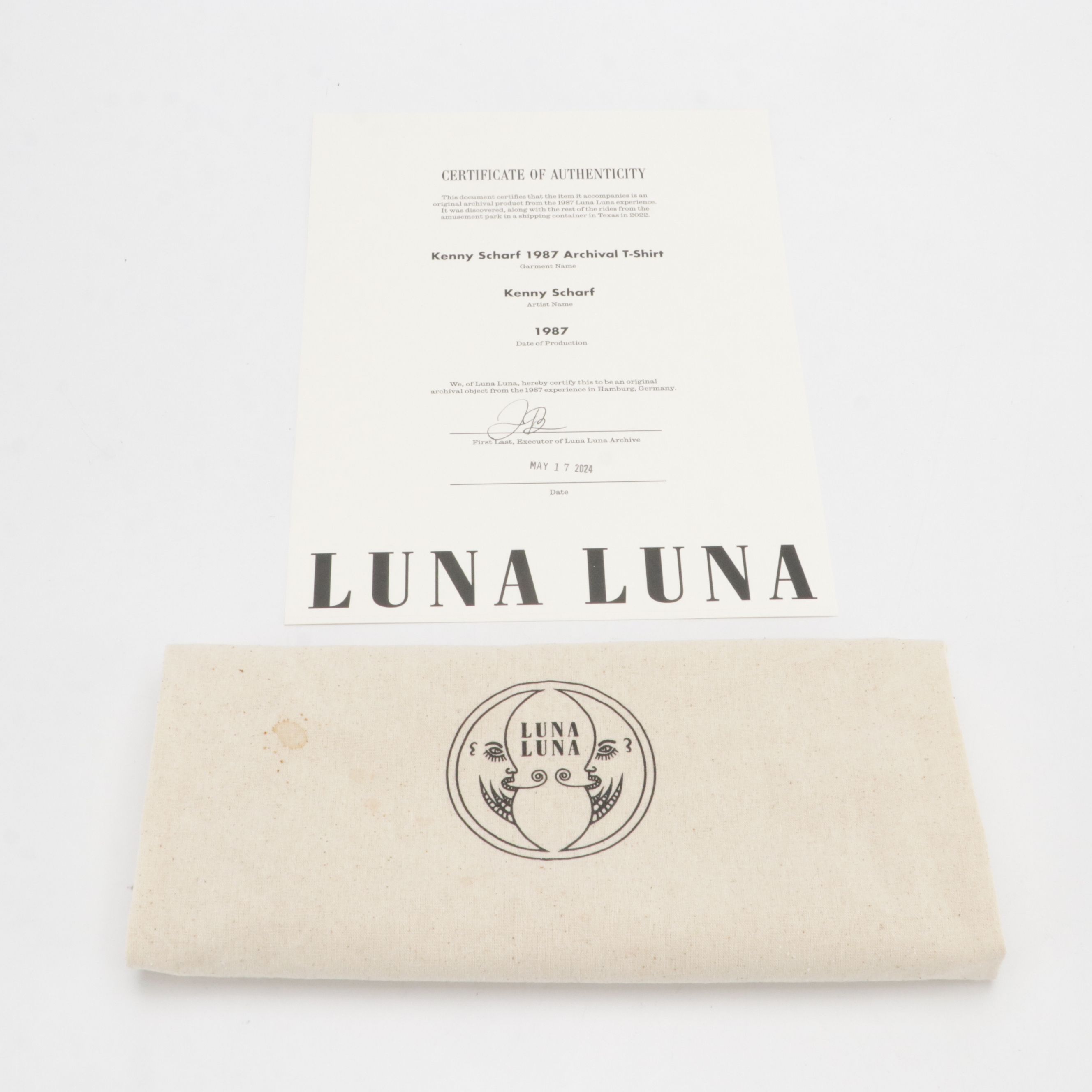 Kenny Scharf 1987 Luna Luna Archival Fitted T-Shirt with COA