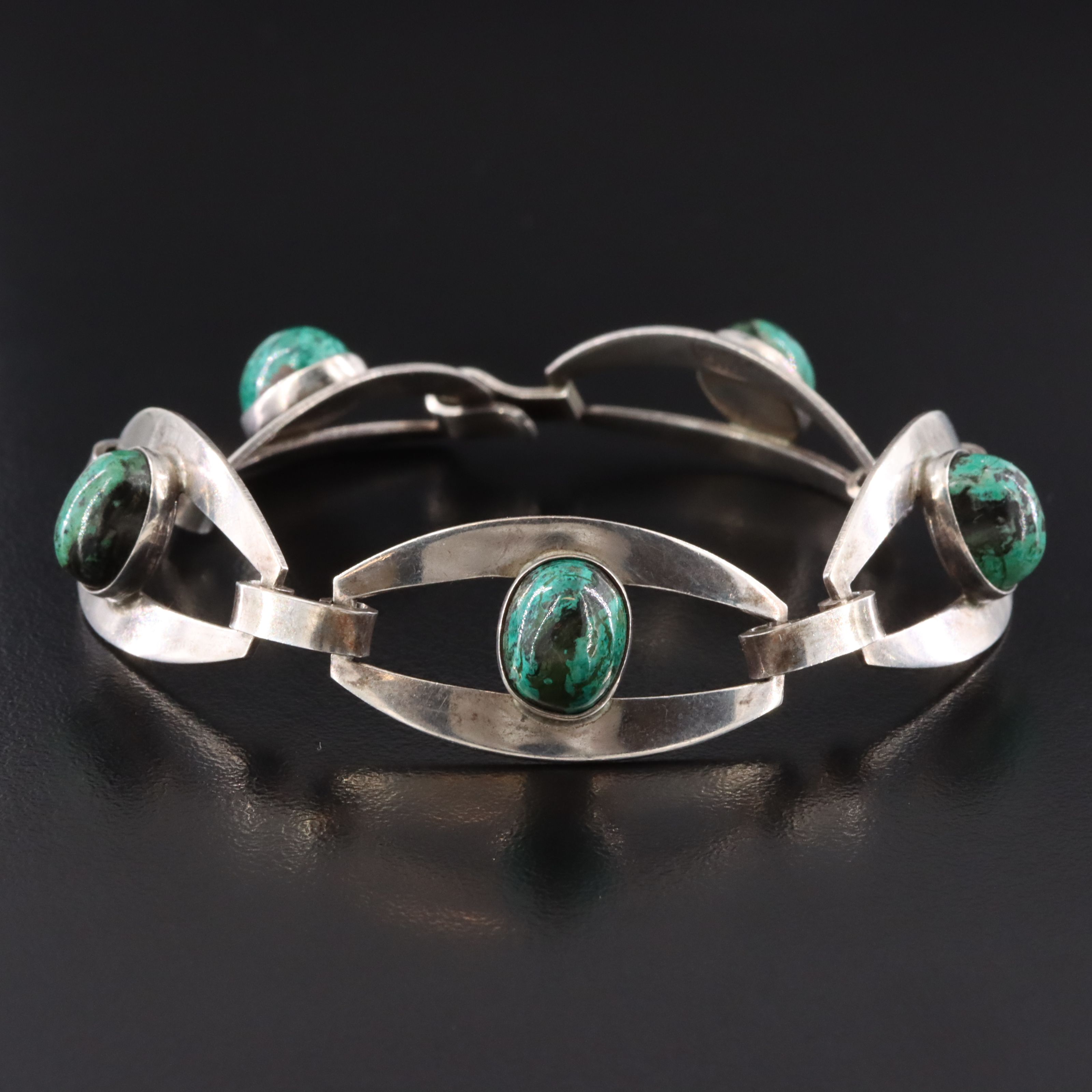 Israeli Sterling Eilat Stone Bracelet