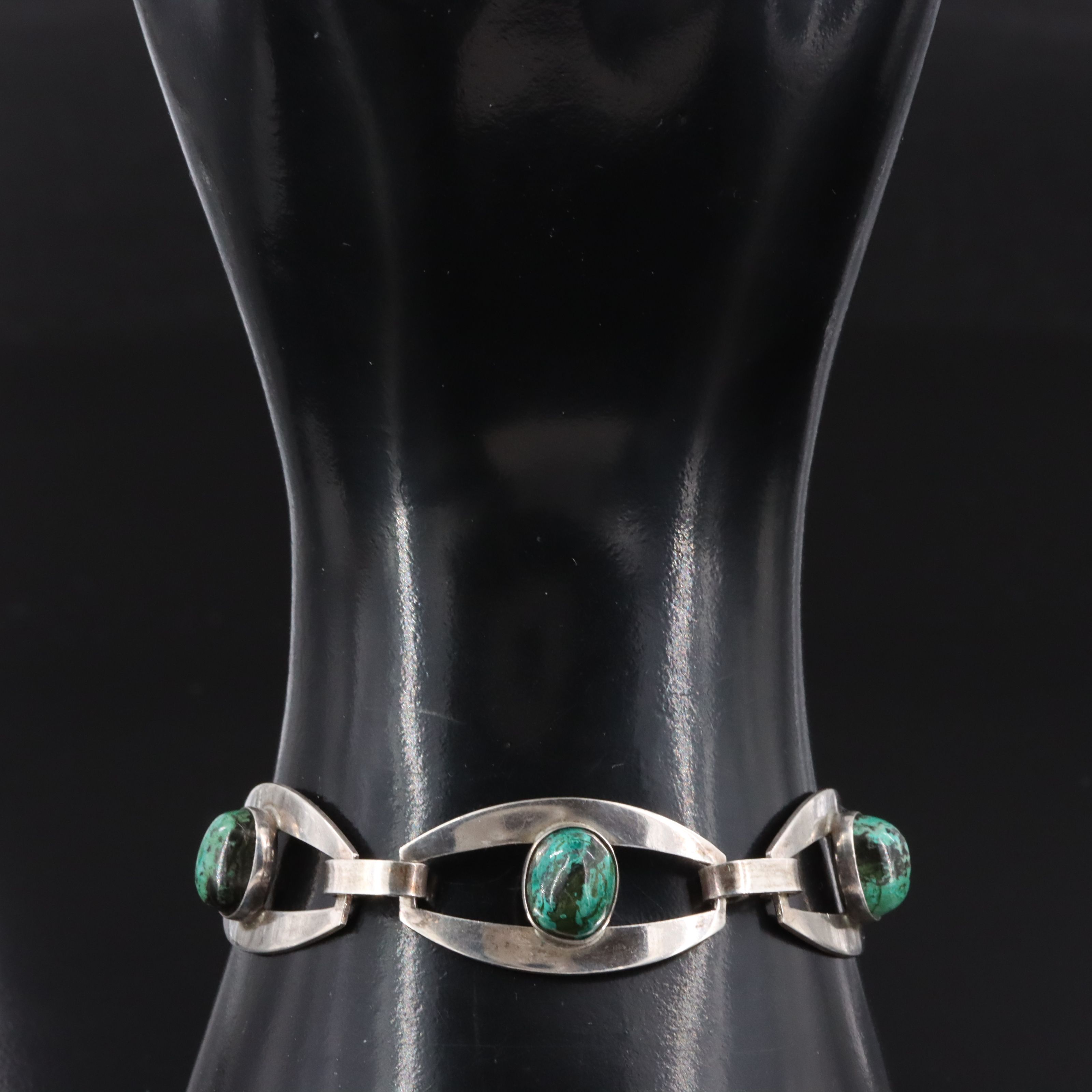 Israeli Sterling Eilat Stone Bracelet