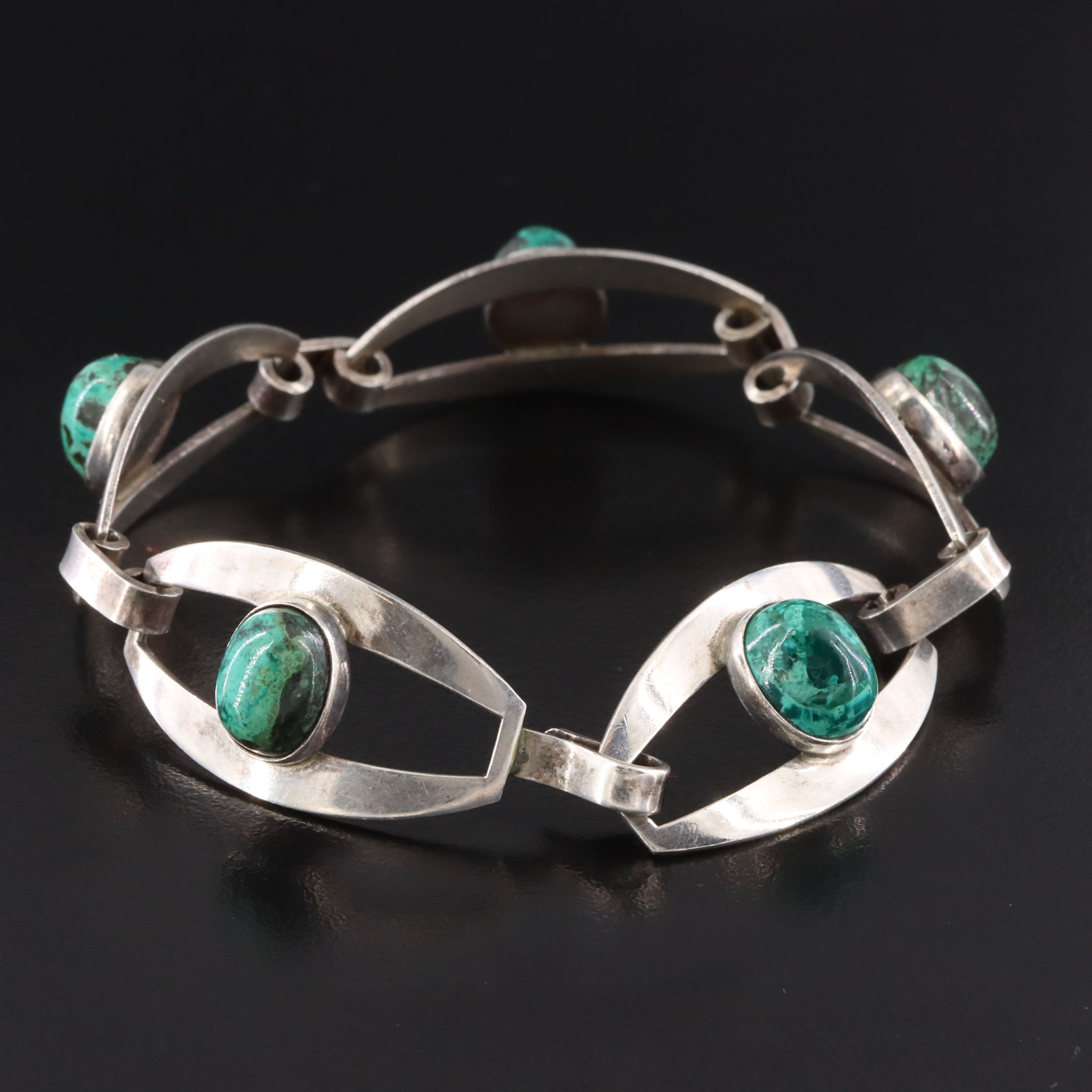 Israeli Sterling Eilat Stone Bracelet
