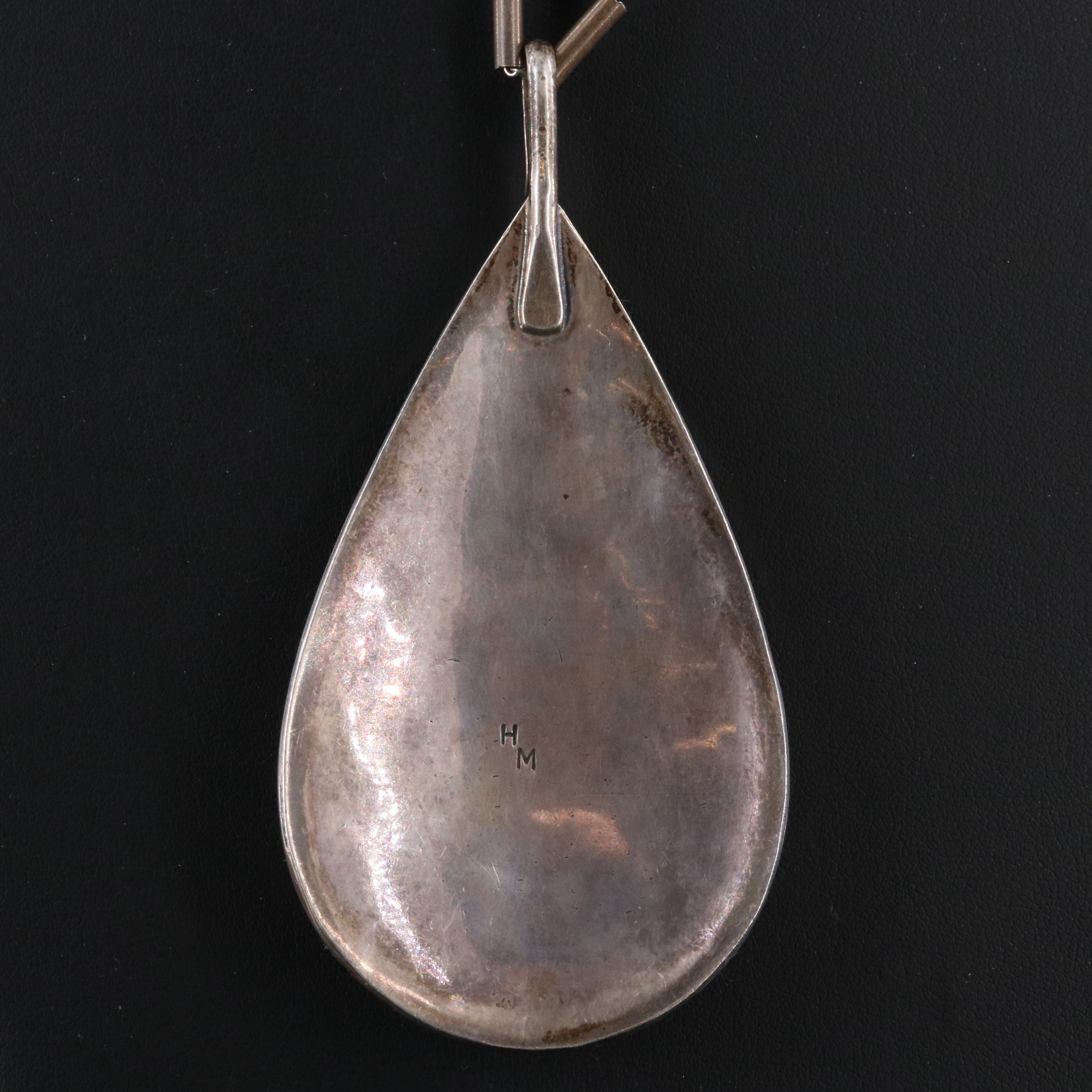 Harry Martinez Navajo Diné Sterling Turquoise Pendant Necklace