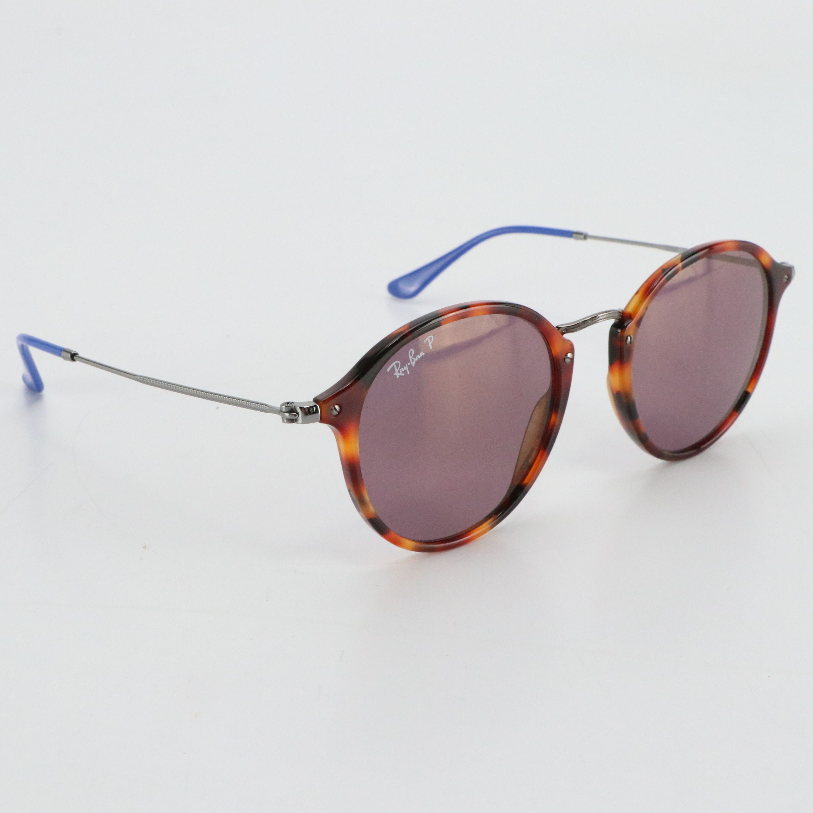 Ray-Ban RB2447 Havana Round Polarized Sunglasses with Case