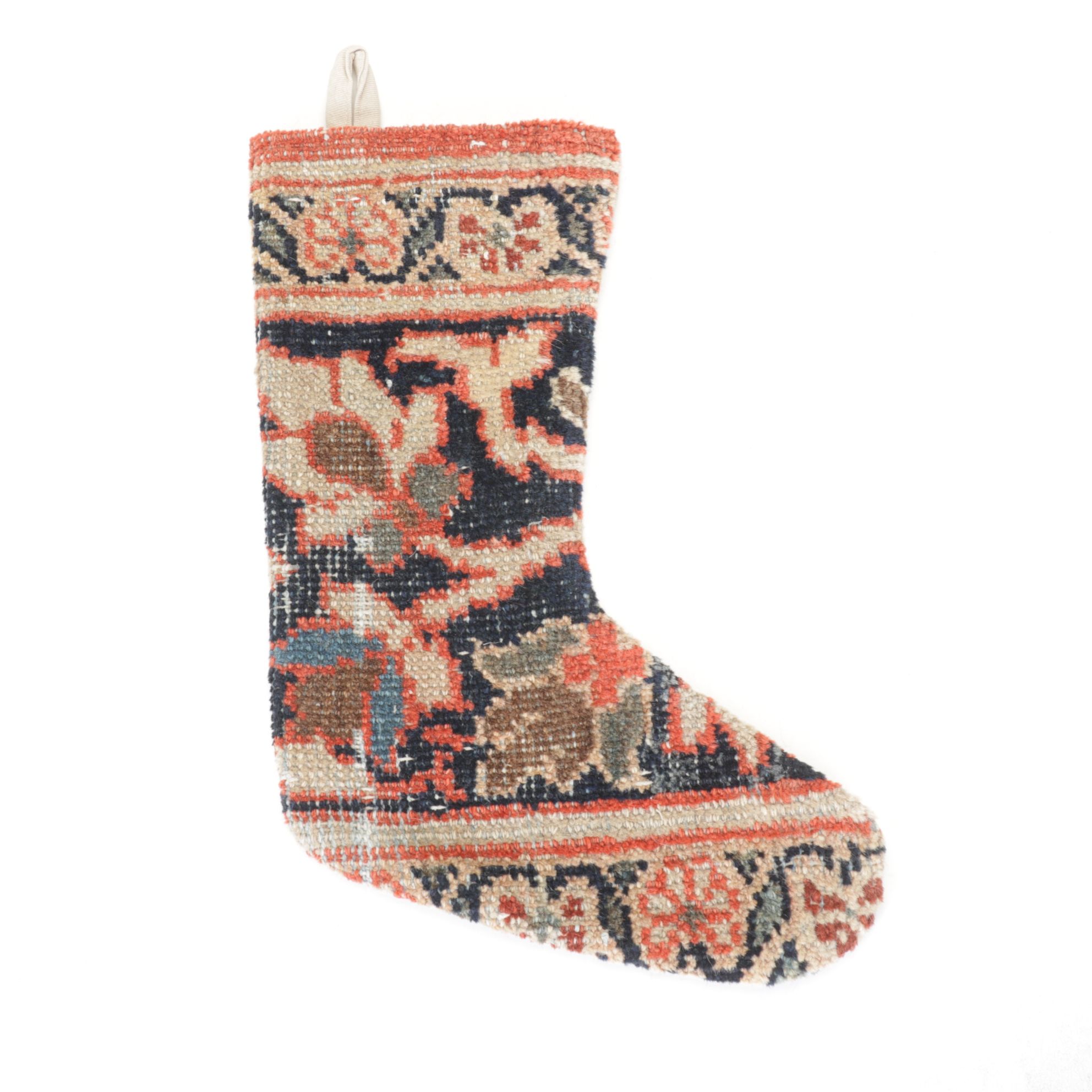 Hand-Pieced Kilim Rug Remnant Christmas Stockings