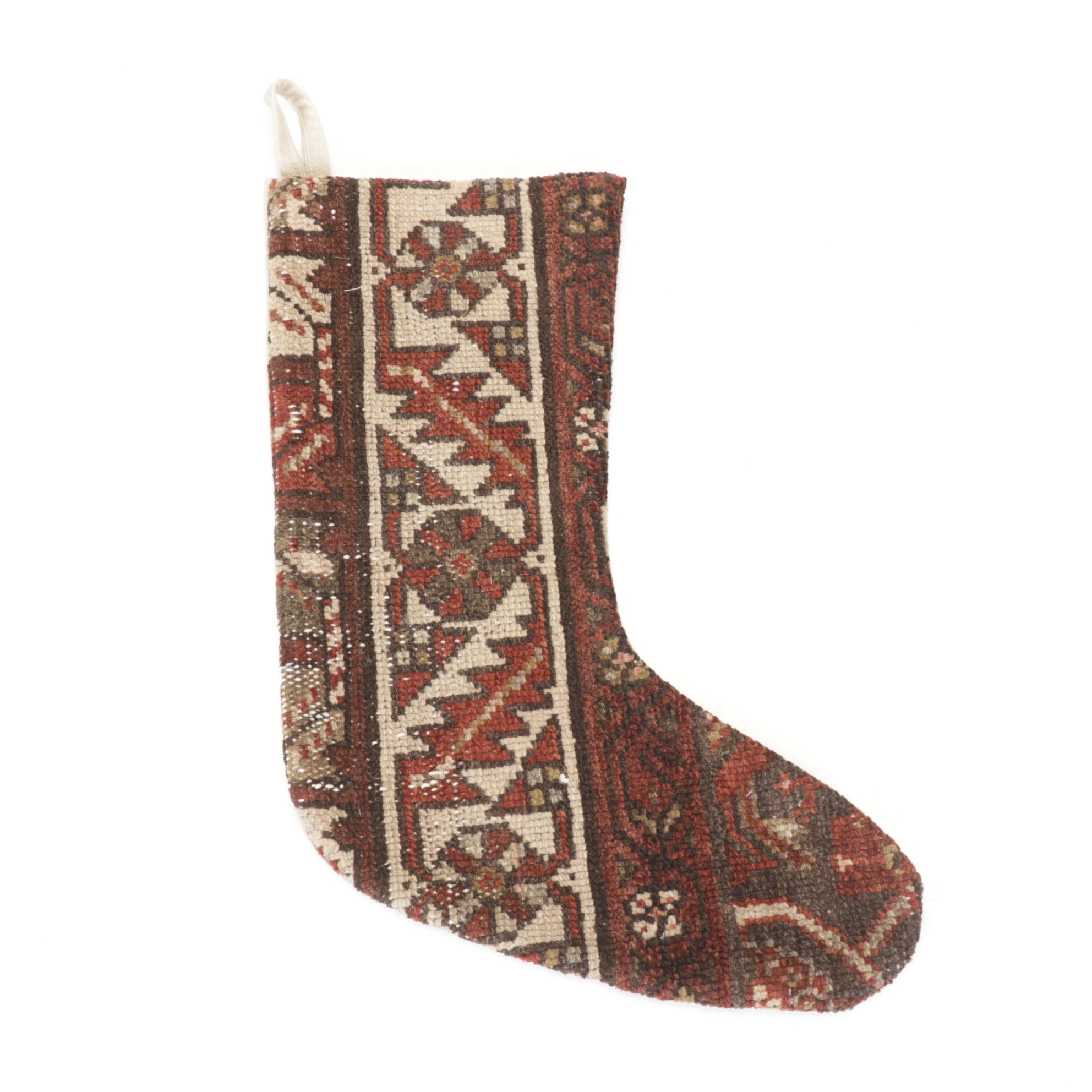 Hand-Pieced Kilim Rug Remnant Christmas Stockings